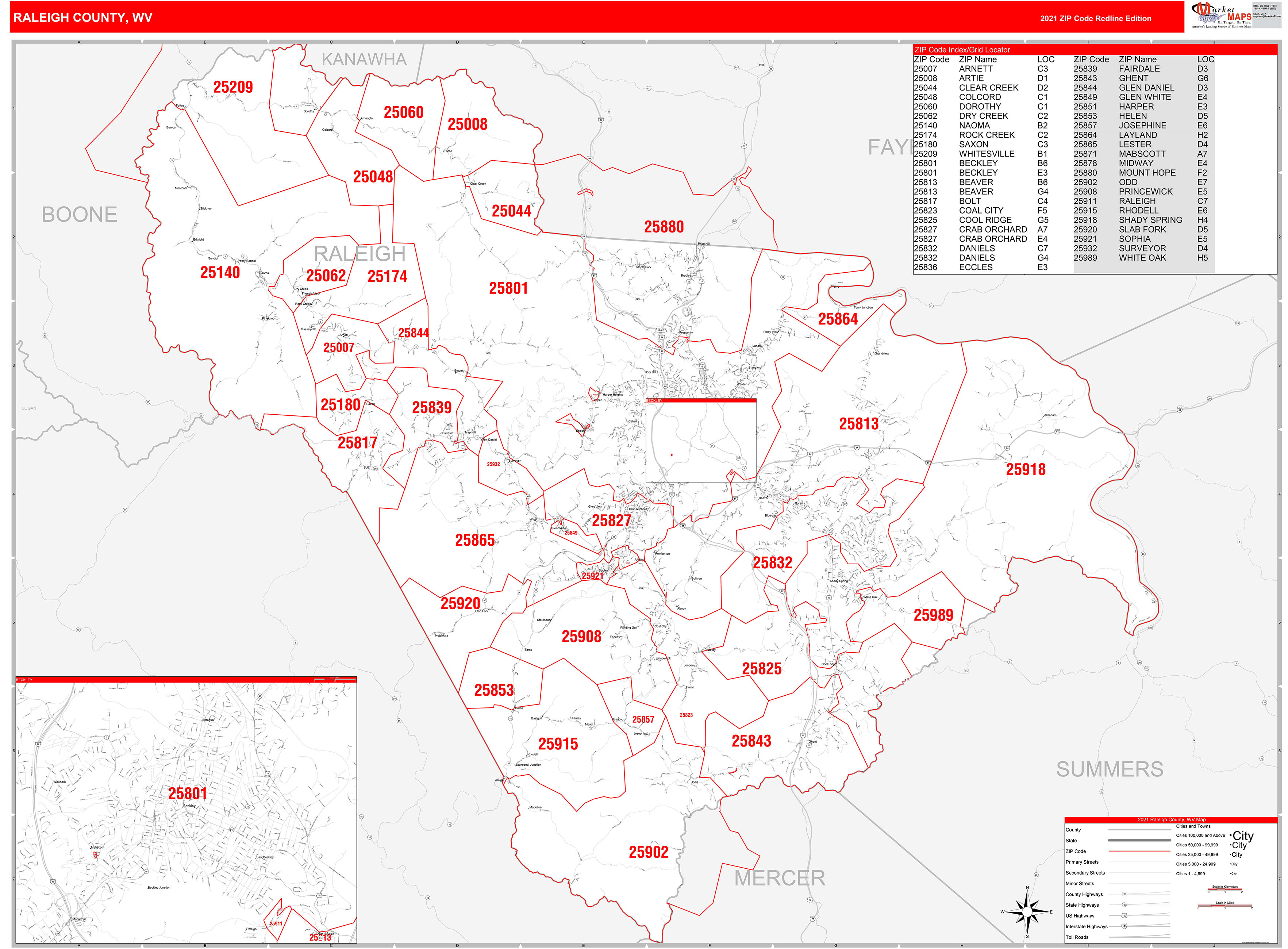 Raleigh Zip Code Map