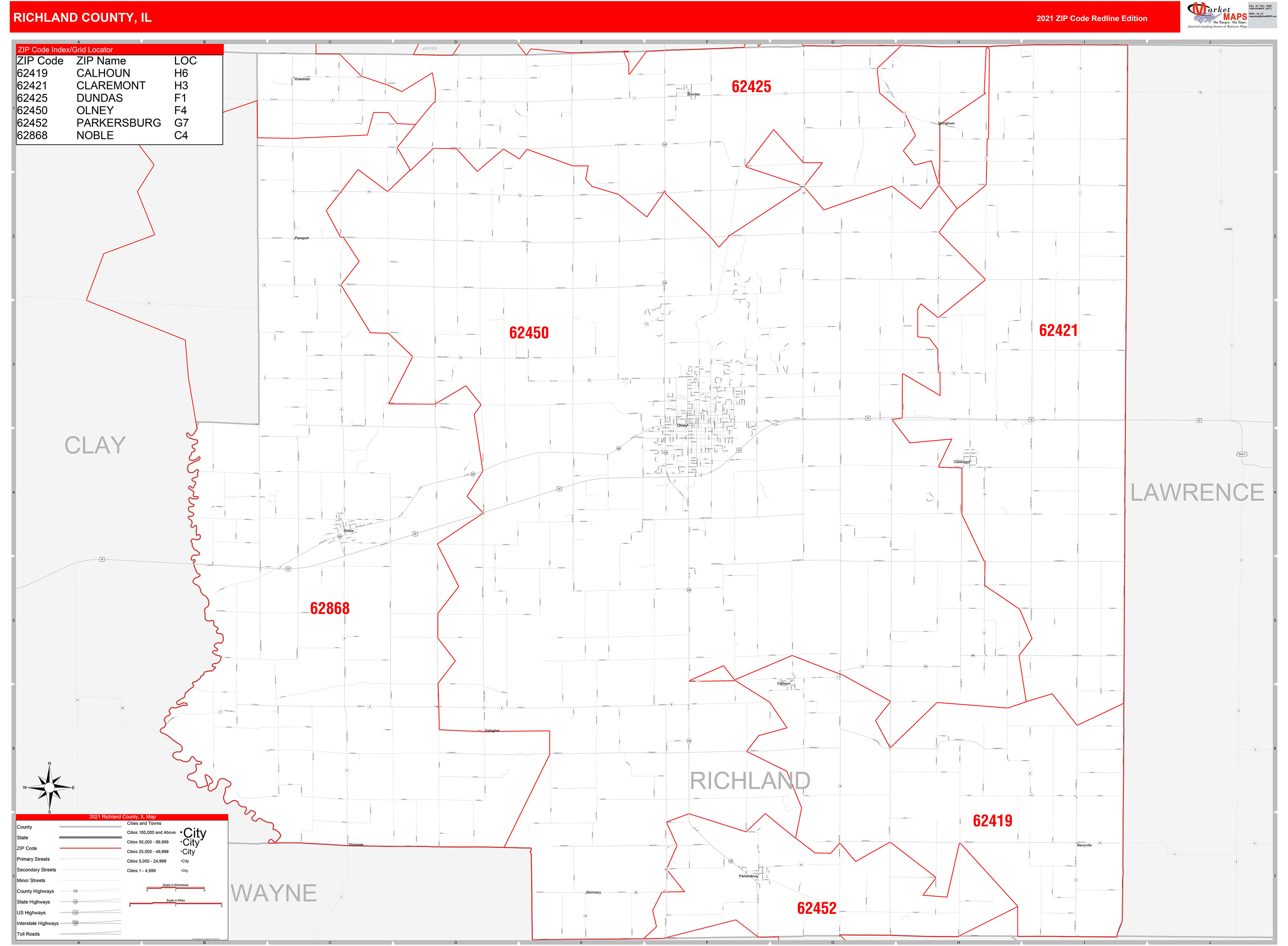 Richland County Zip Code Map