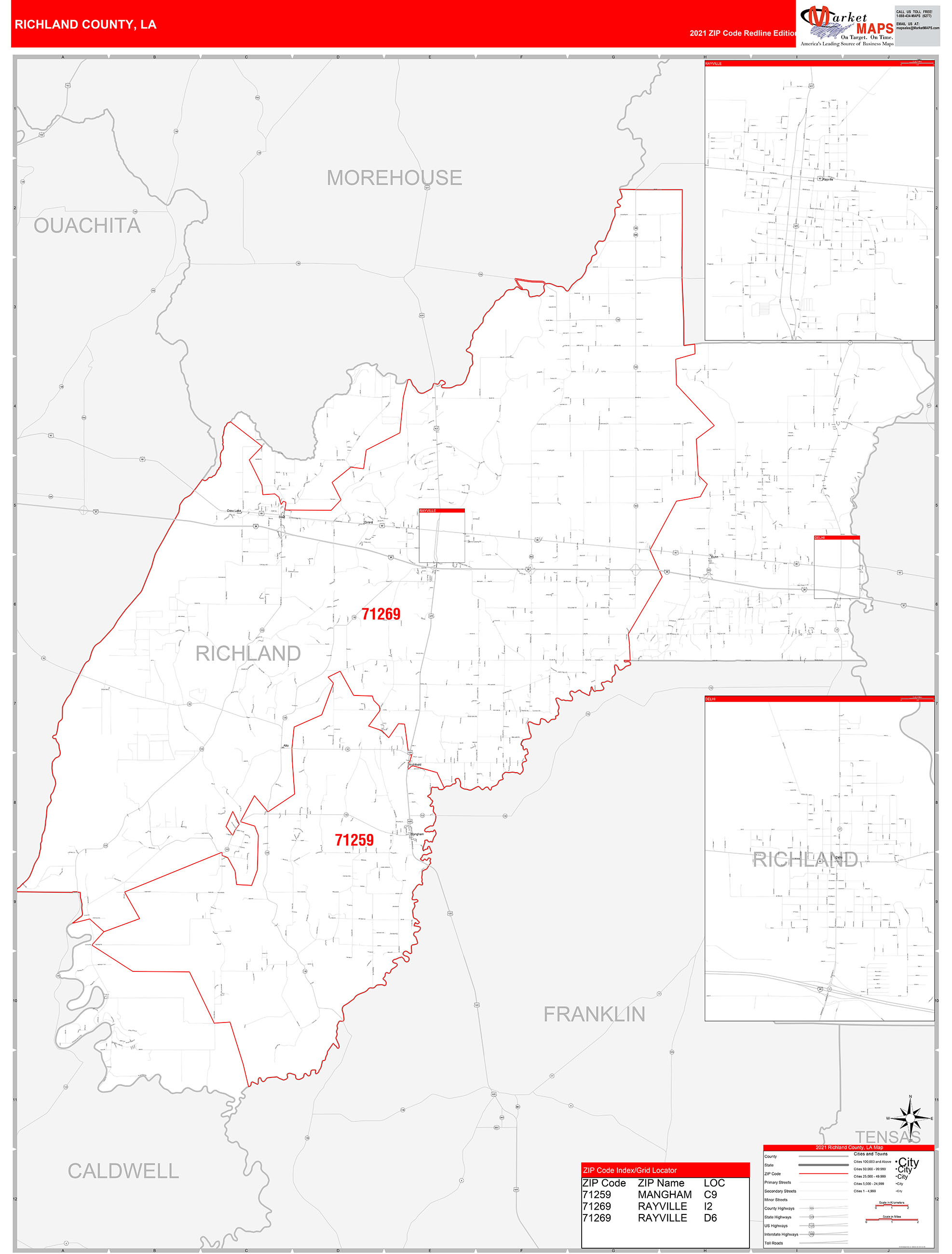 Richland County Zip Code Map
