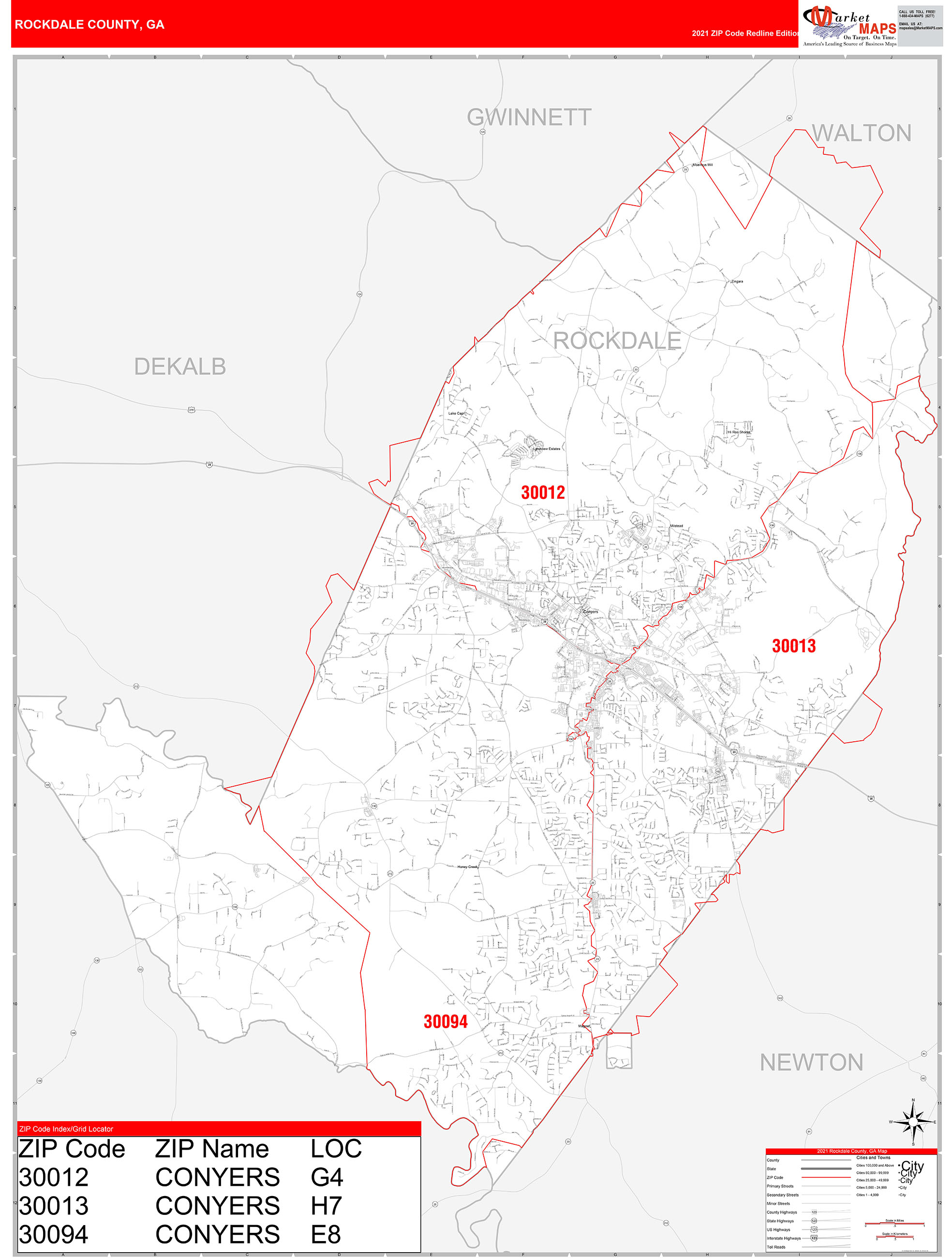 rockdale-county-ga-zip-code-wall-map-red-line-style-by-marketmaps