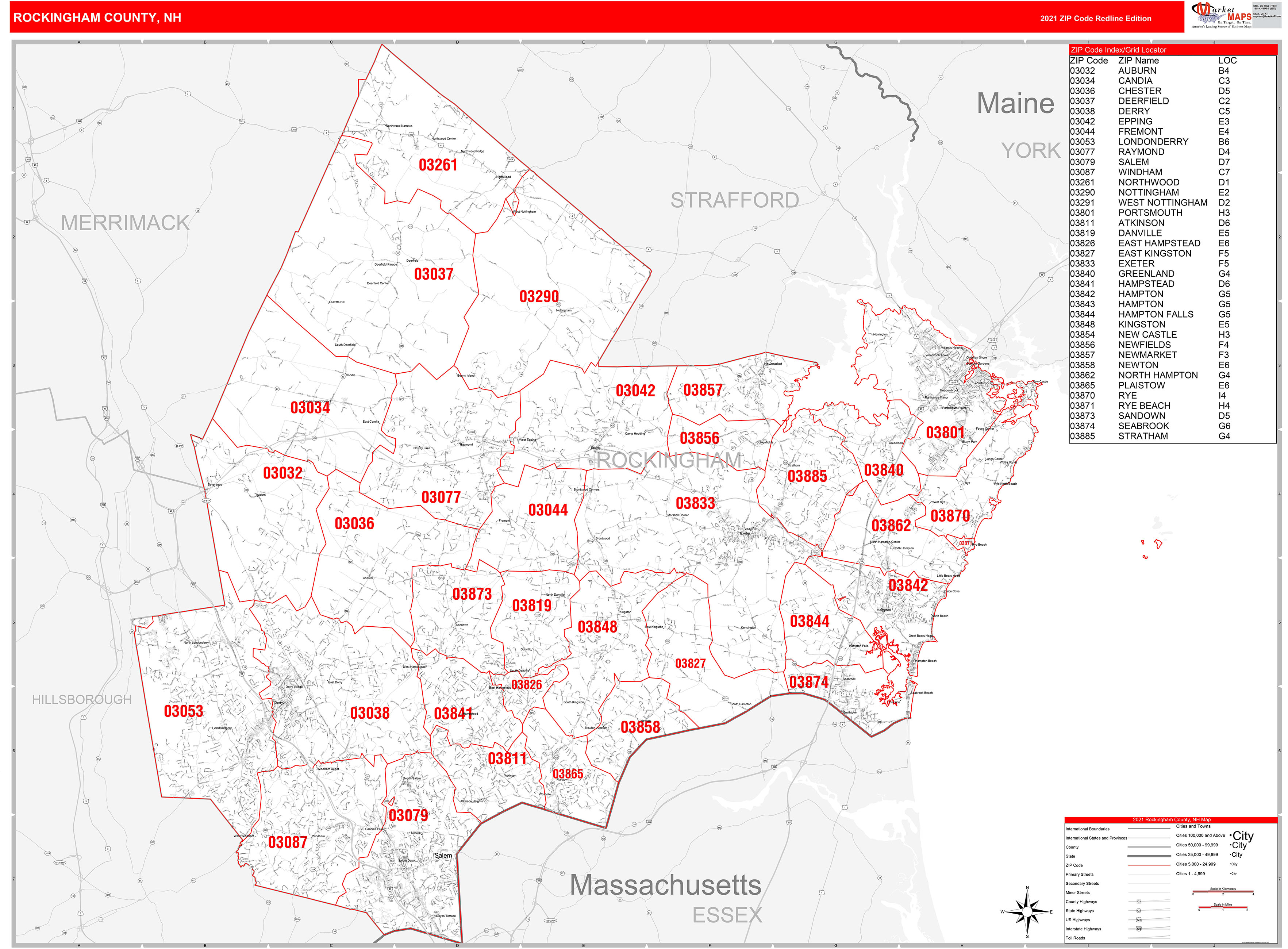 New Hampshire Zip Code Map Map