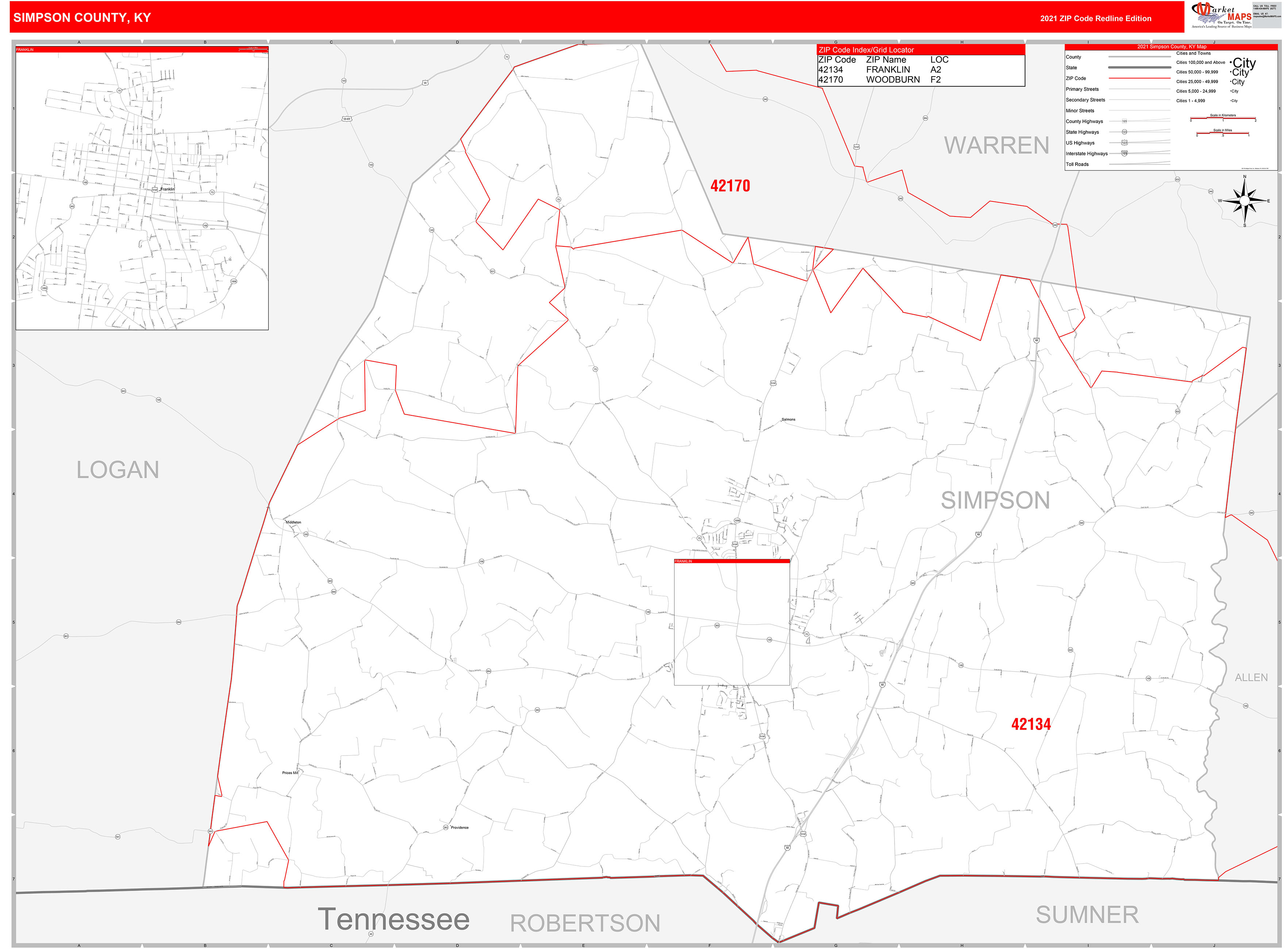 Kentucky State Map With Zip Codes