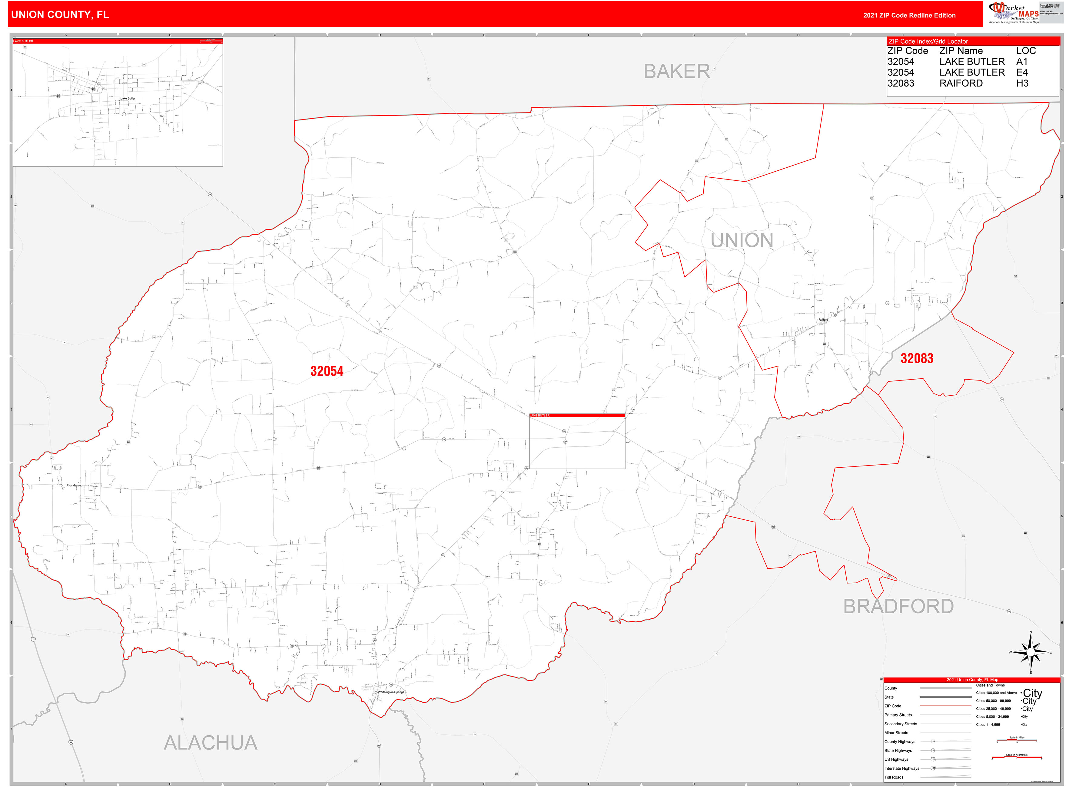 union-county-fl-zip-code-wall-map-red-line-style-by-marketmaps