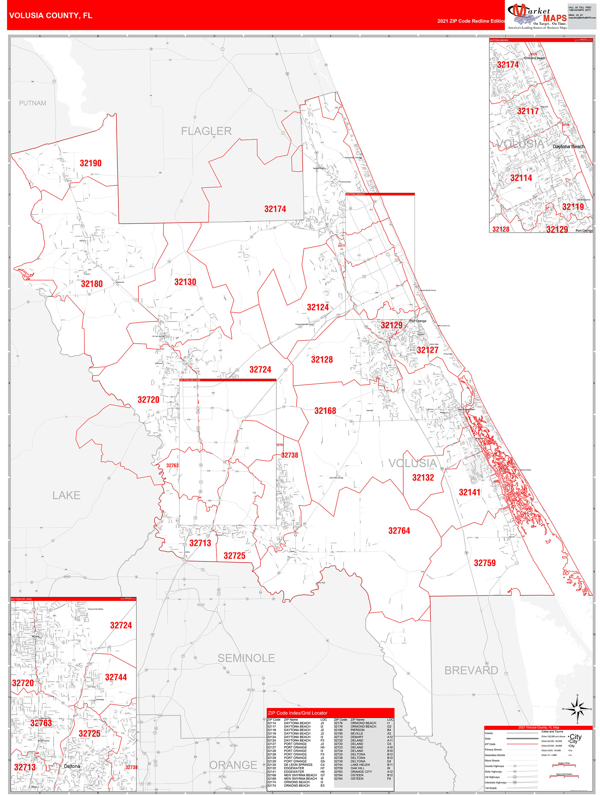 Boynton Beach Florida Zip Code Wall Map Red Line Style By Marketmaps