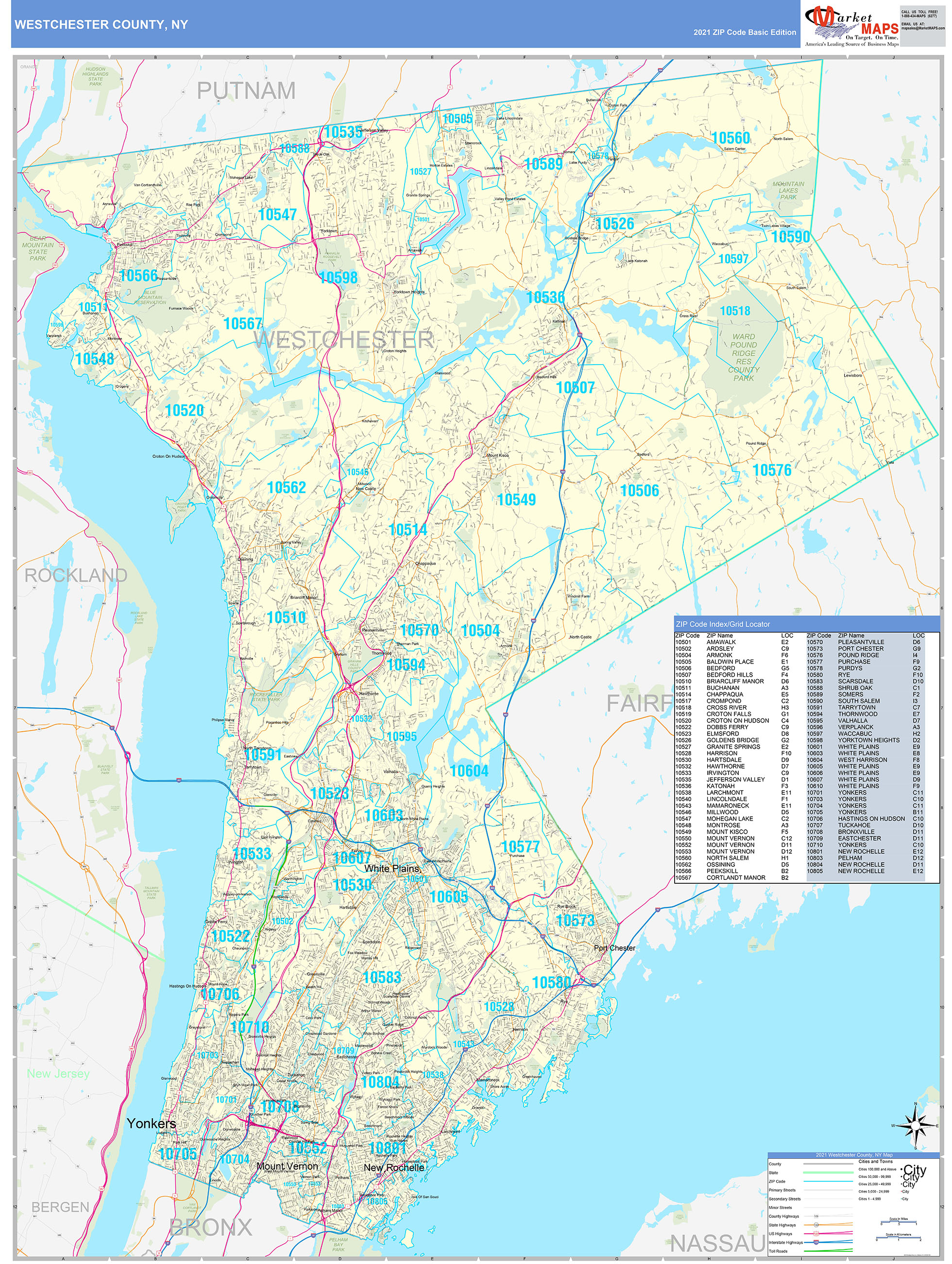 Westchester County Map