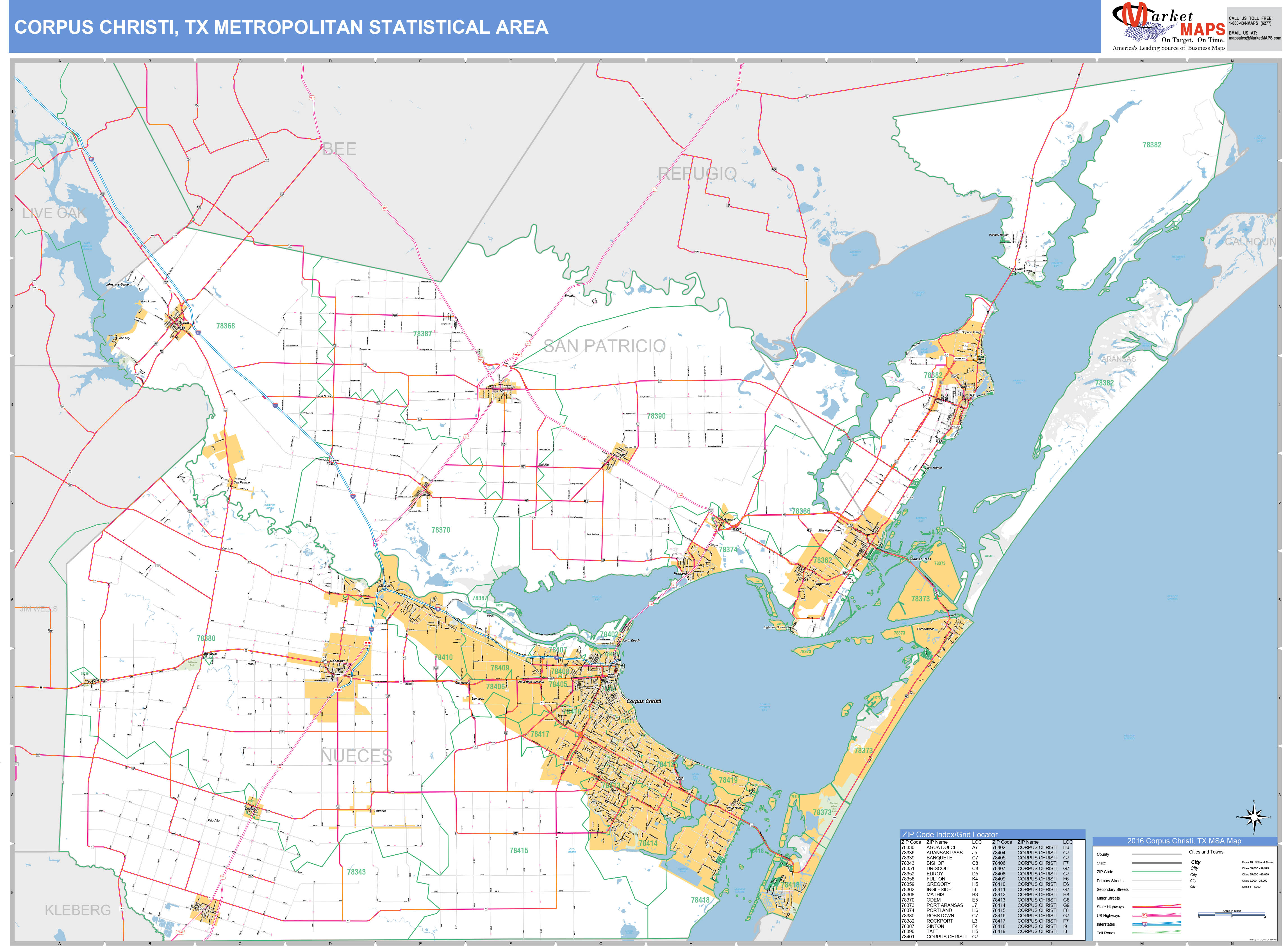 Corpus Christi City Map Printable