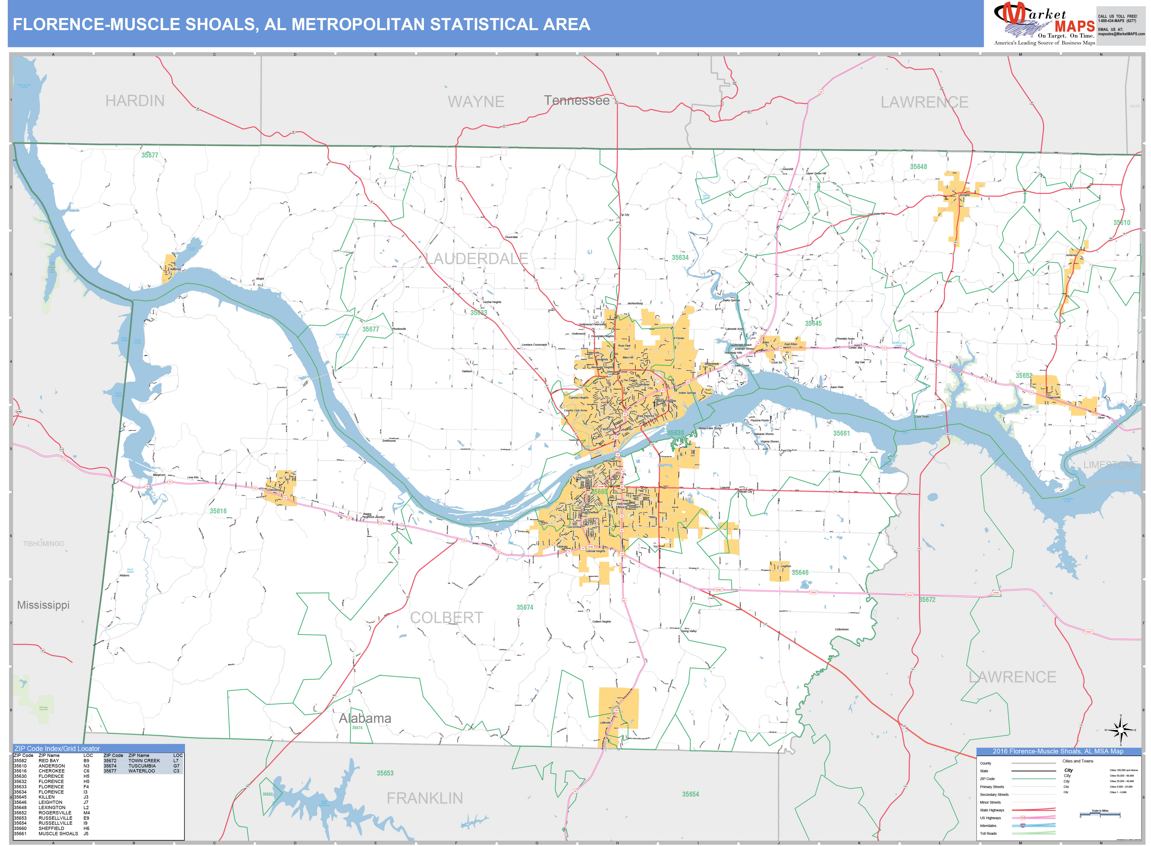 Muscle Shoals Zip Code Map United States Map