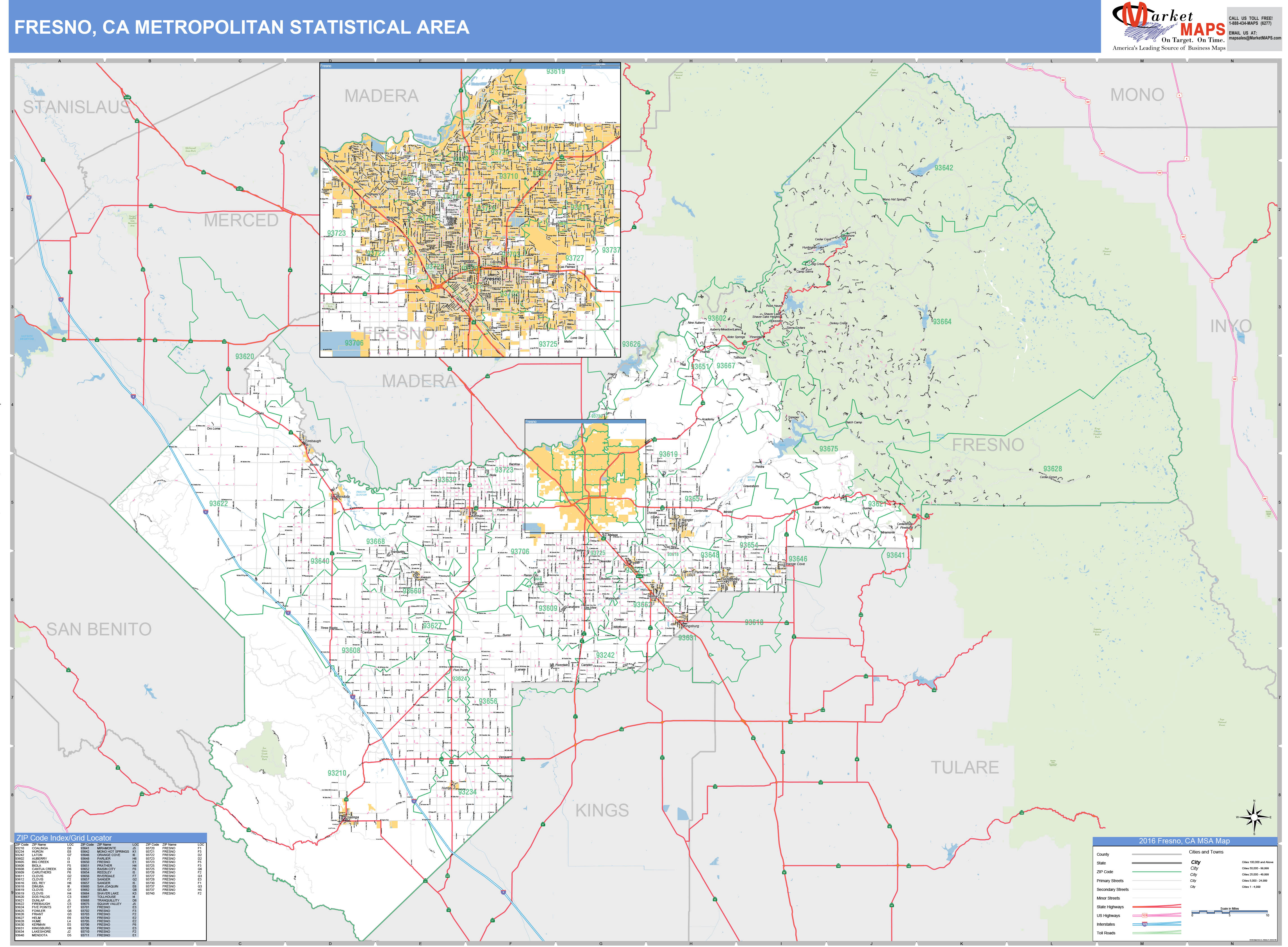 Zip Code Map Of Fresno Ca Map