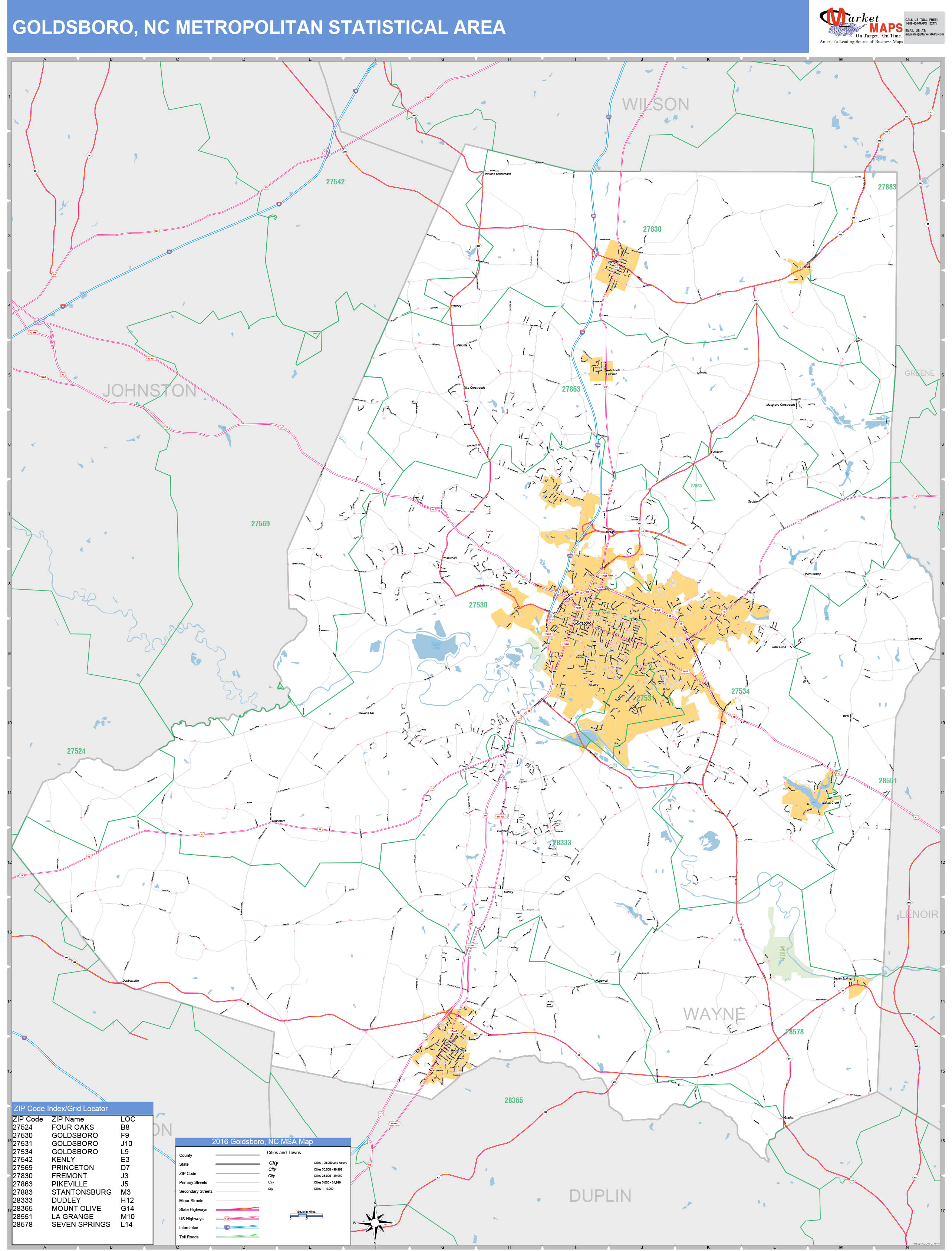 Goldsboro Nc Zip Code Map United States Map