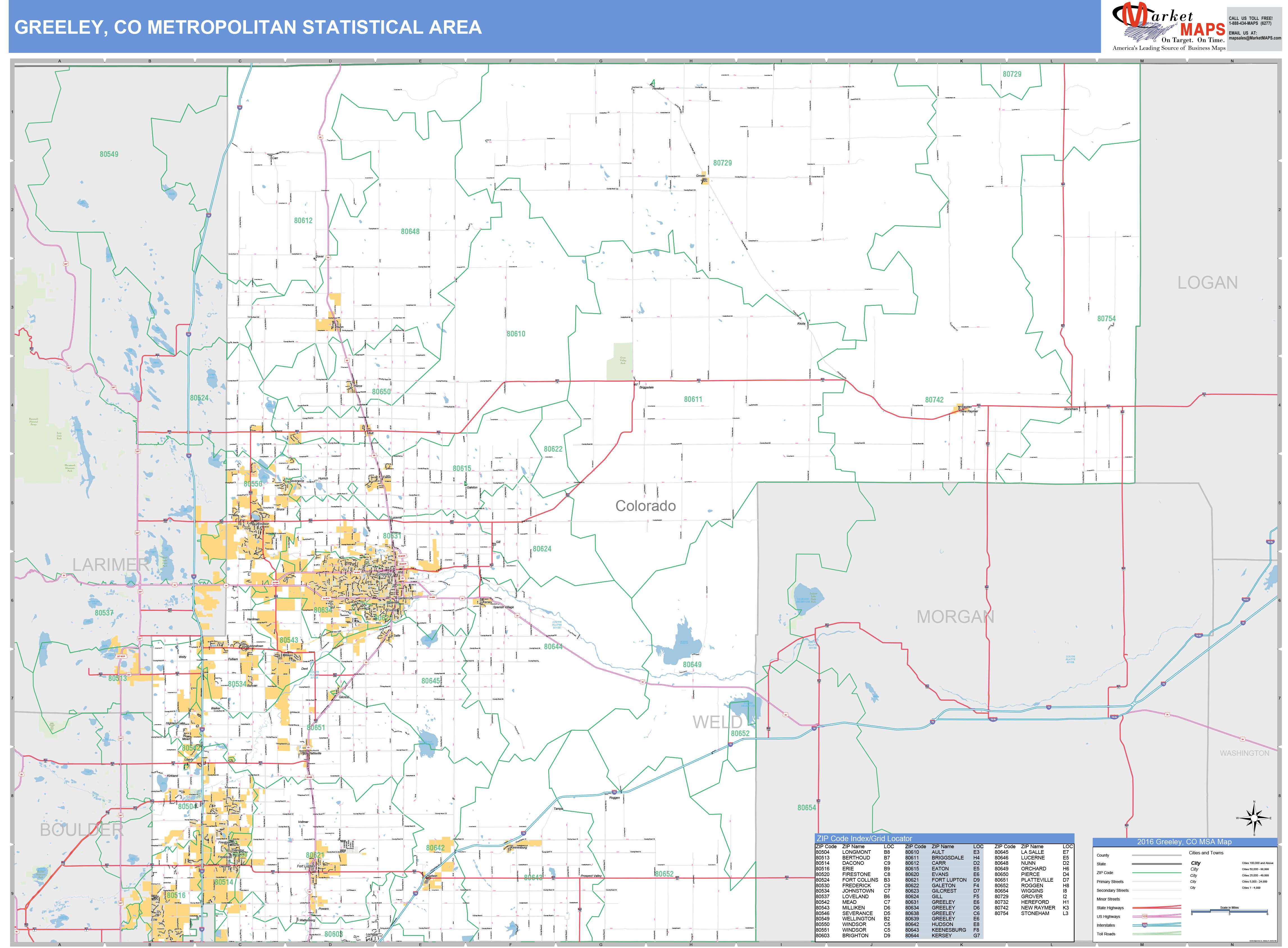 Greeley Co Zip Code Map United States Map
