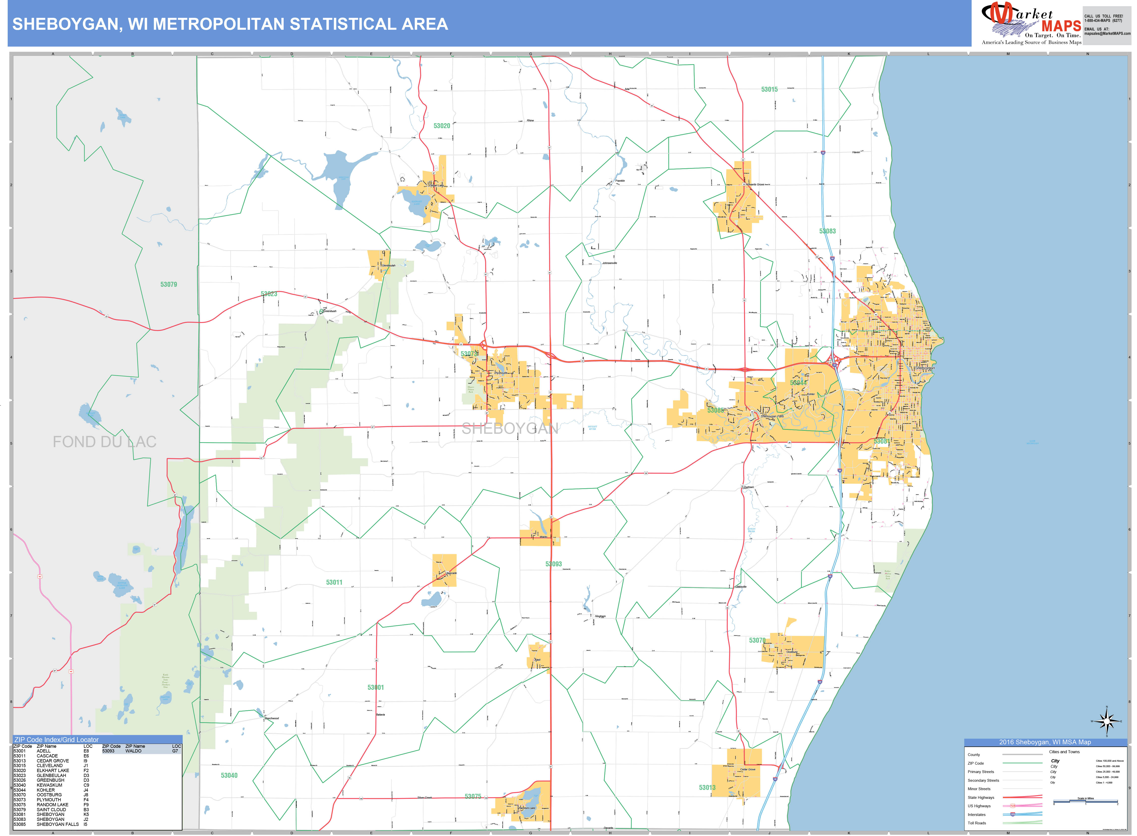 Sheboygan Wi Zip Code Map United States Map