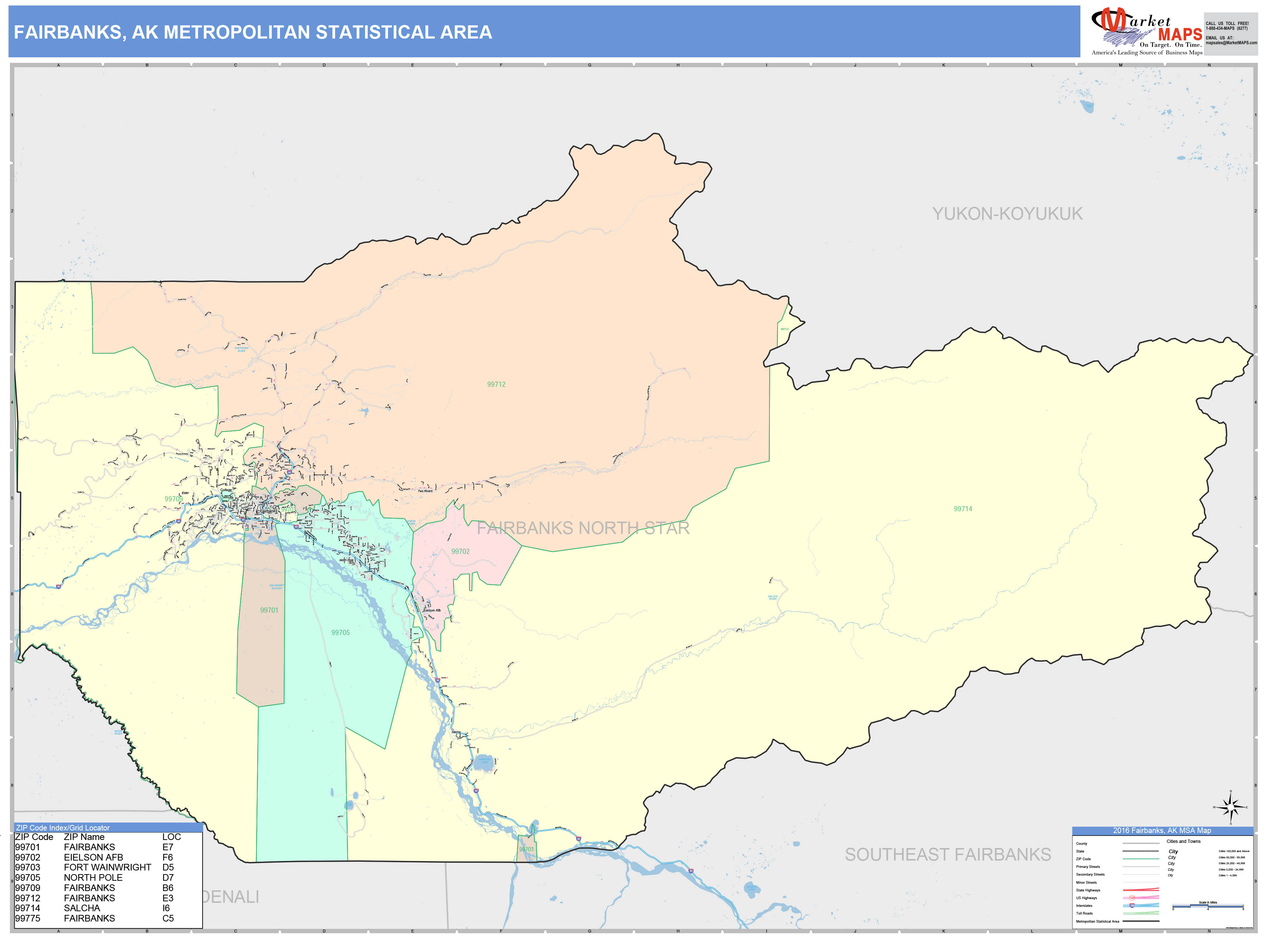 Fairbanks Ak Zip Code Map