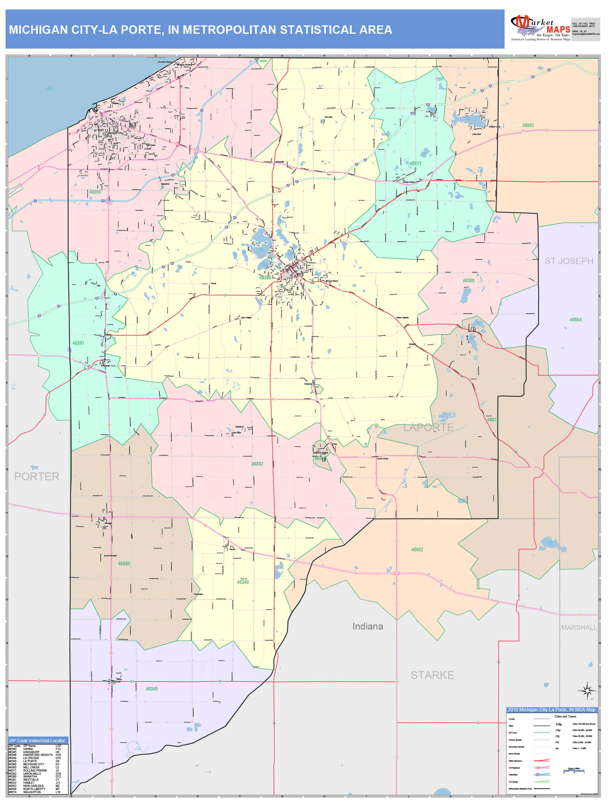 La Porte Zip Code Map Map