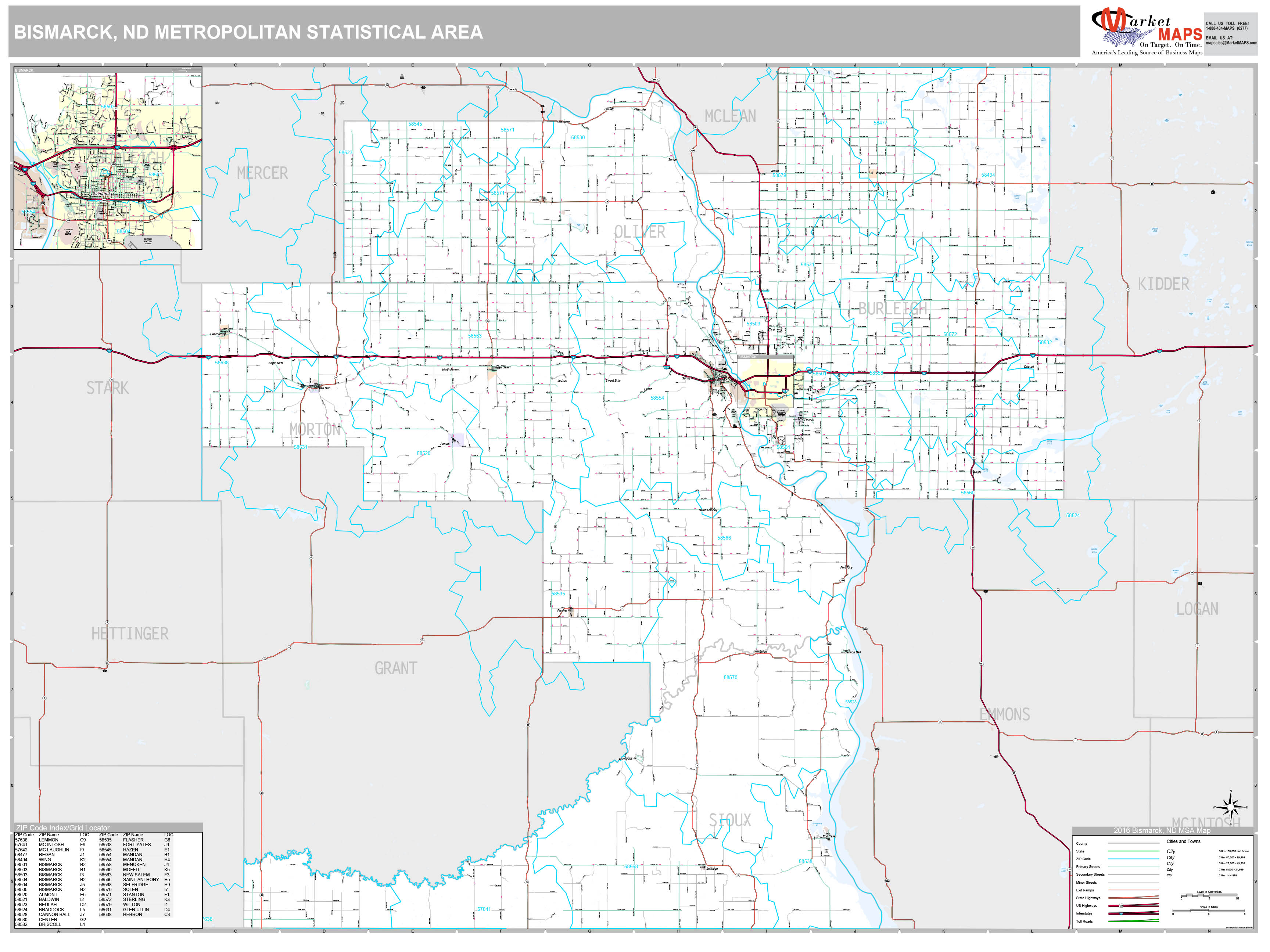 Bismarck Nd Zip Code Map