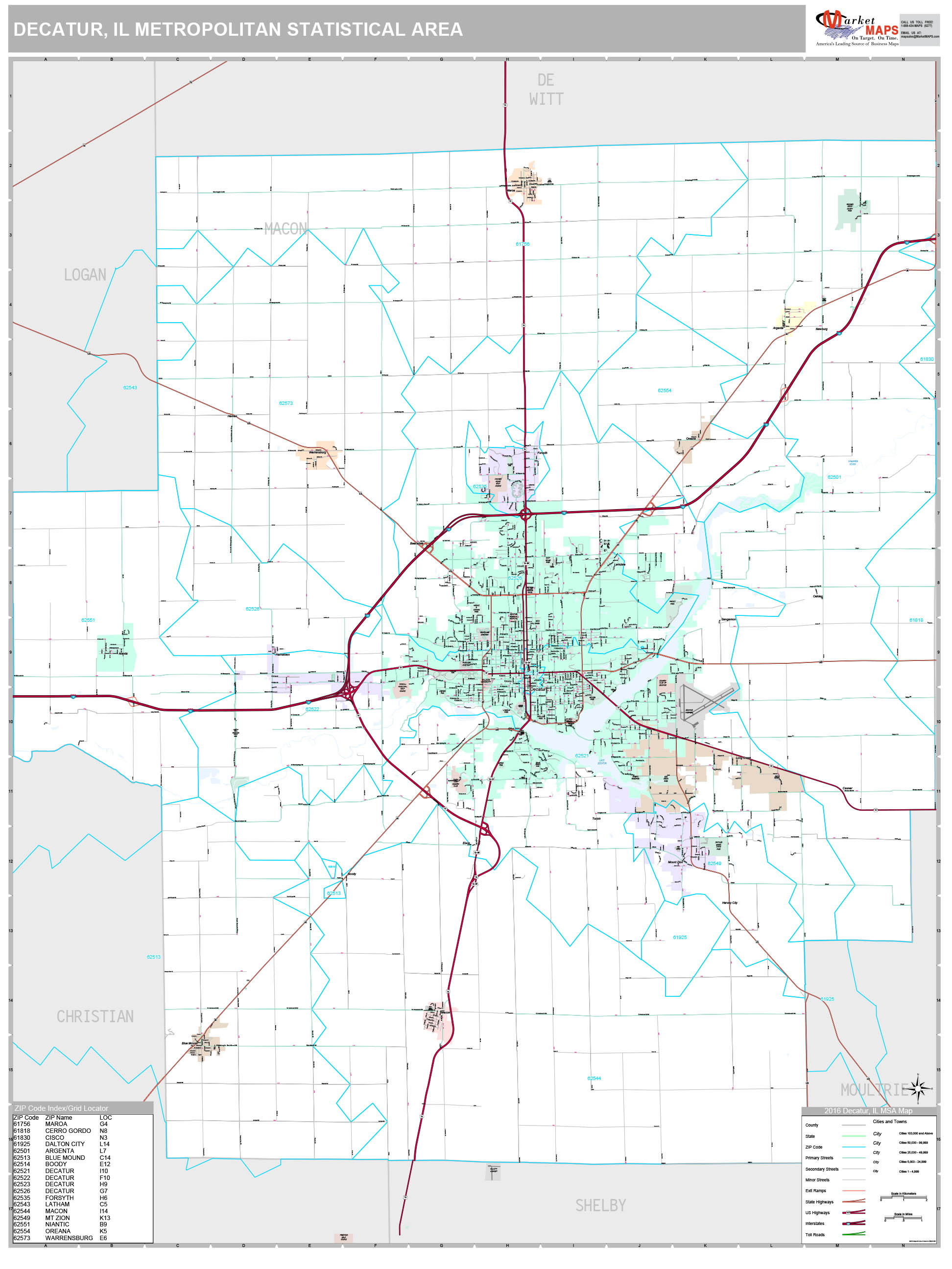 Decatur Il Zip Codes Map