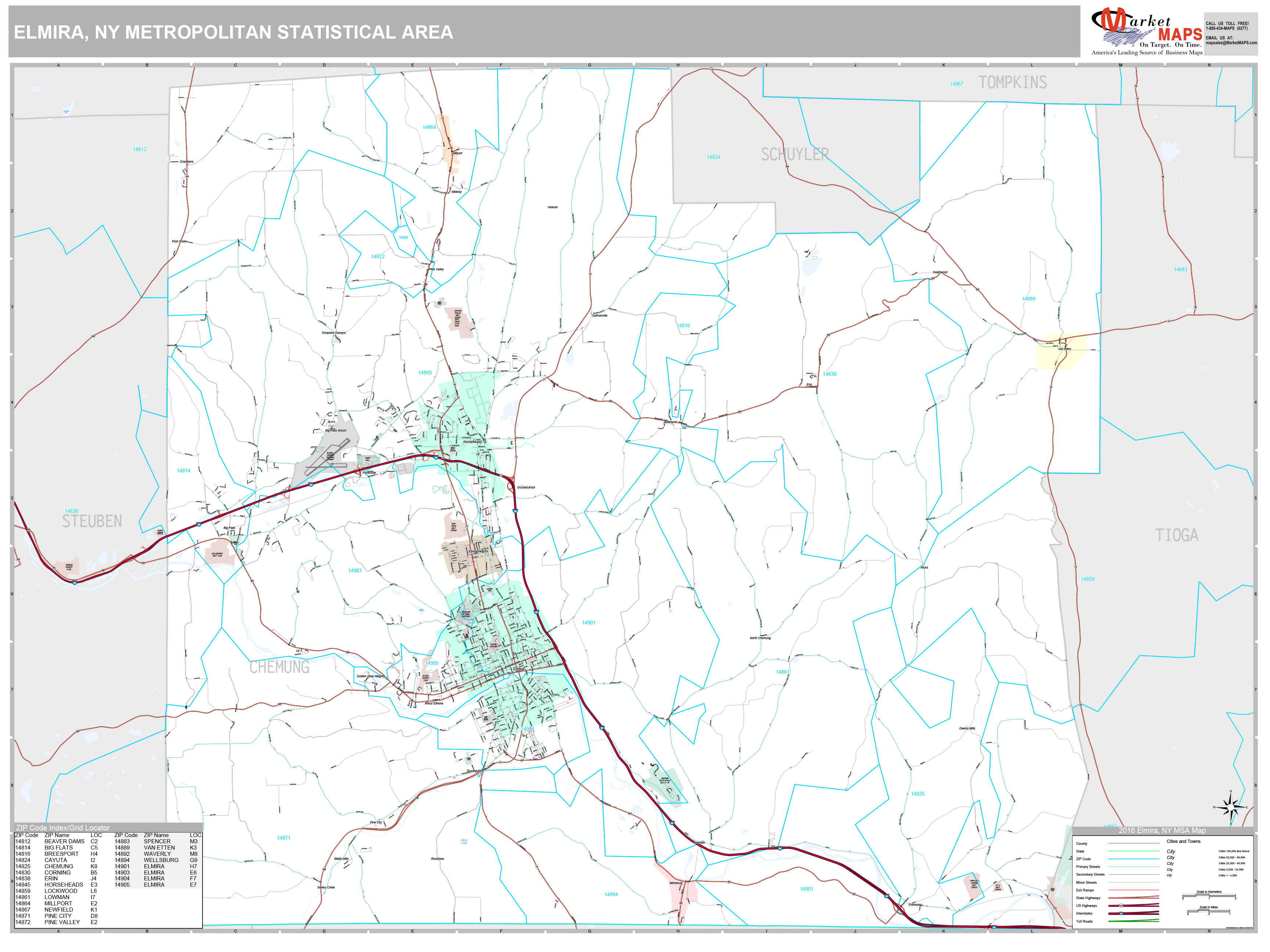 Elmira Ny Zip Code Map United States Map