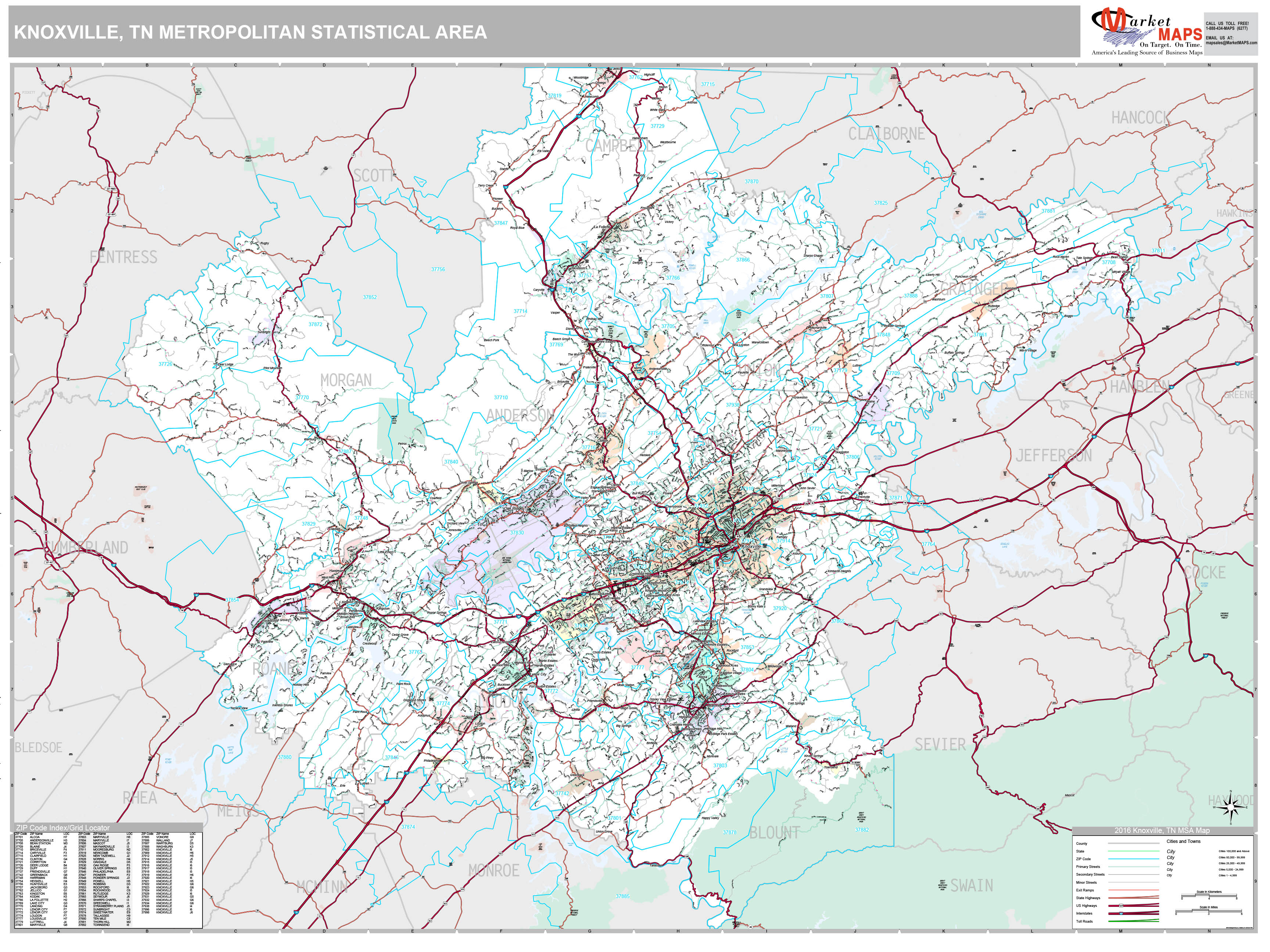 Knoxville Tn Area Zip Code Map United States Map