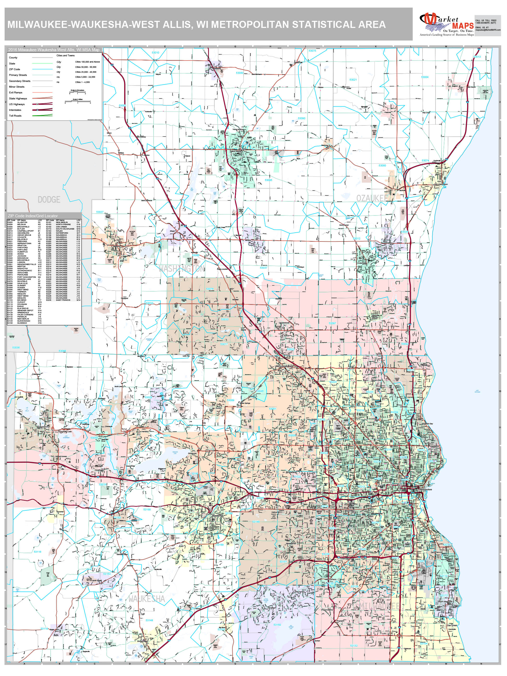 West Allis Zip Code Map