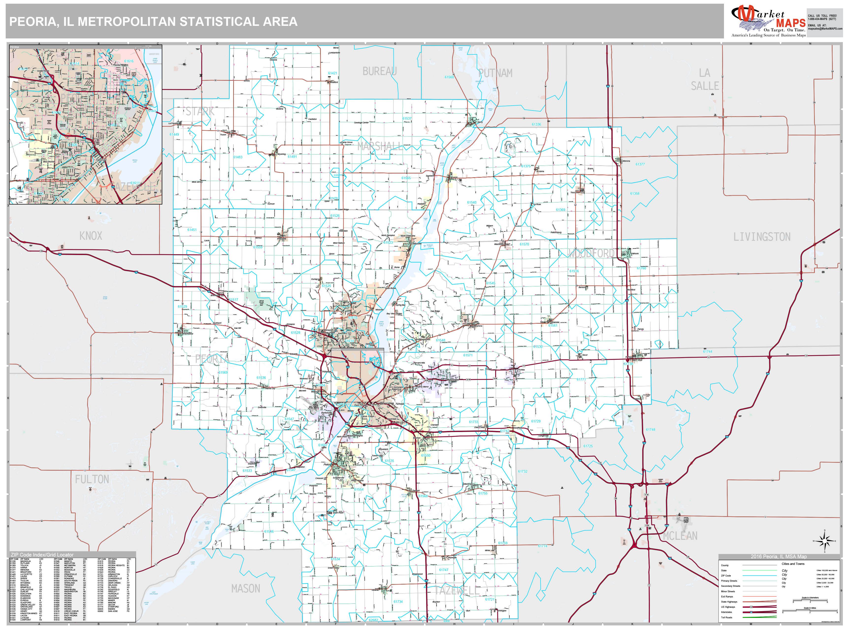 Zip Code Map Peoria Il Map