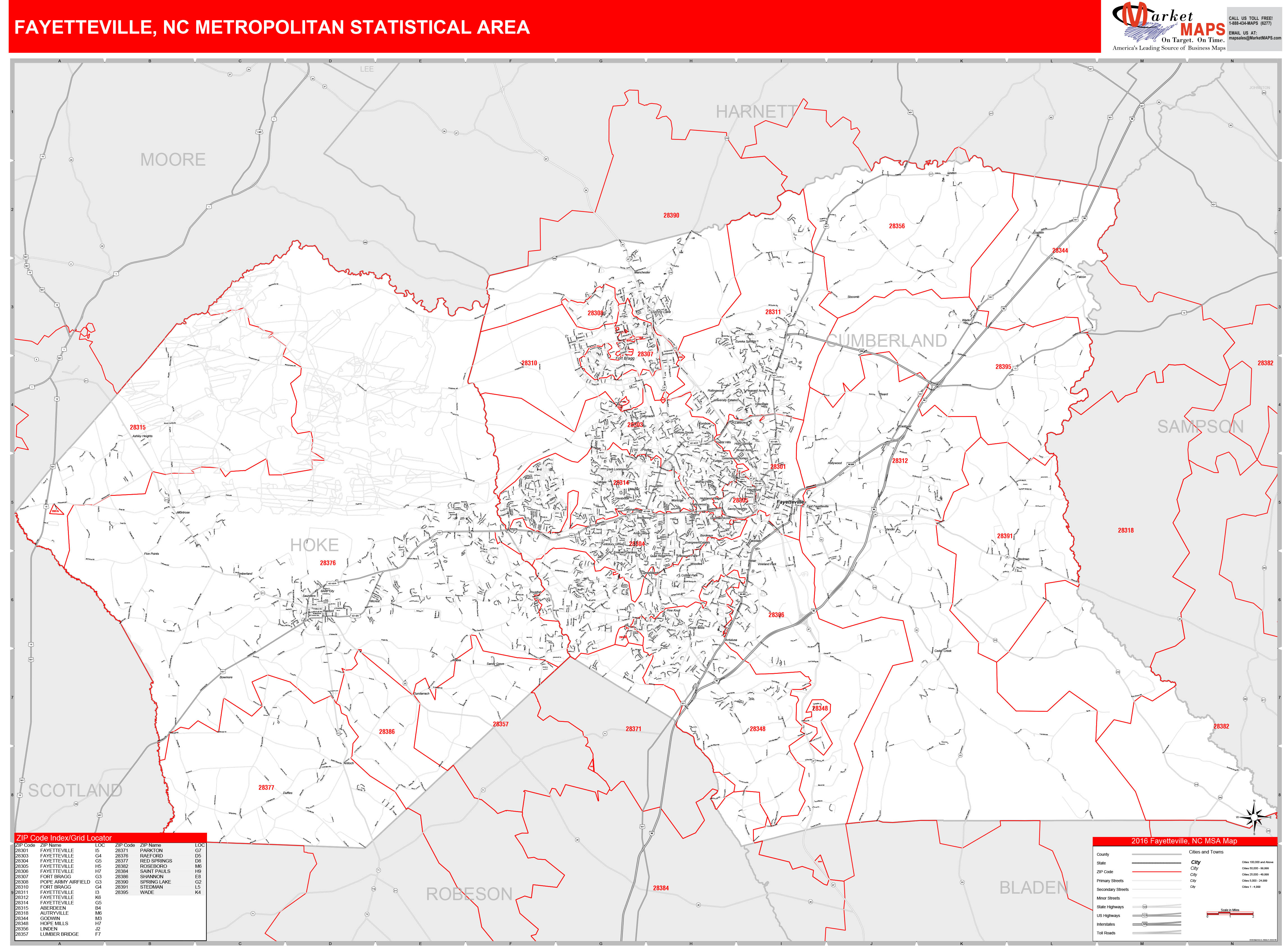 Fayetteville Nc Metro Area Wall Map Premium Style By vrogue.co
