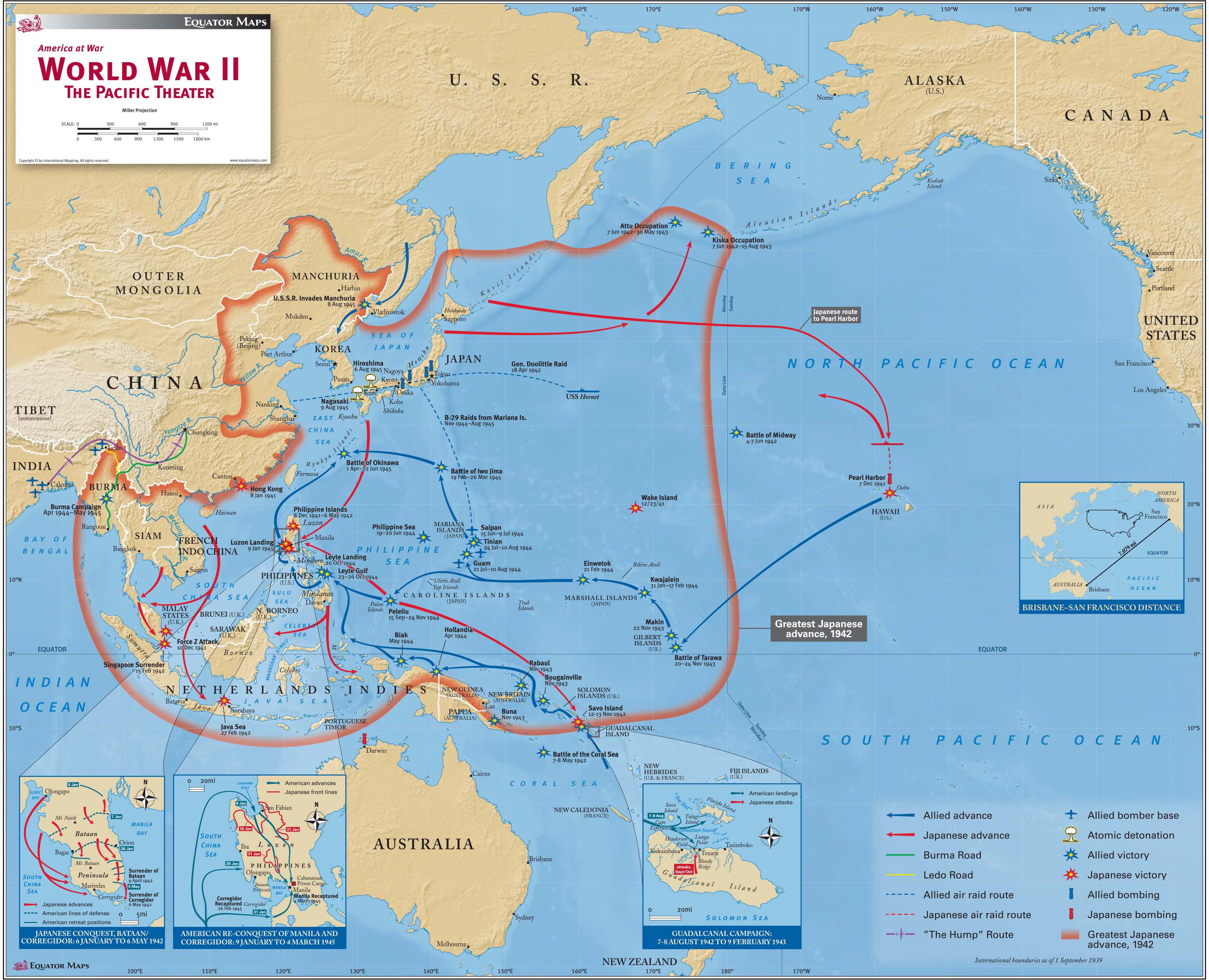 pacific-war-wall-map