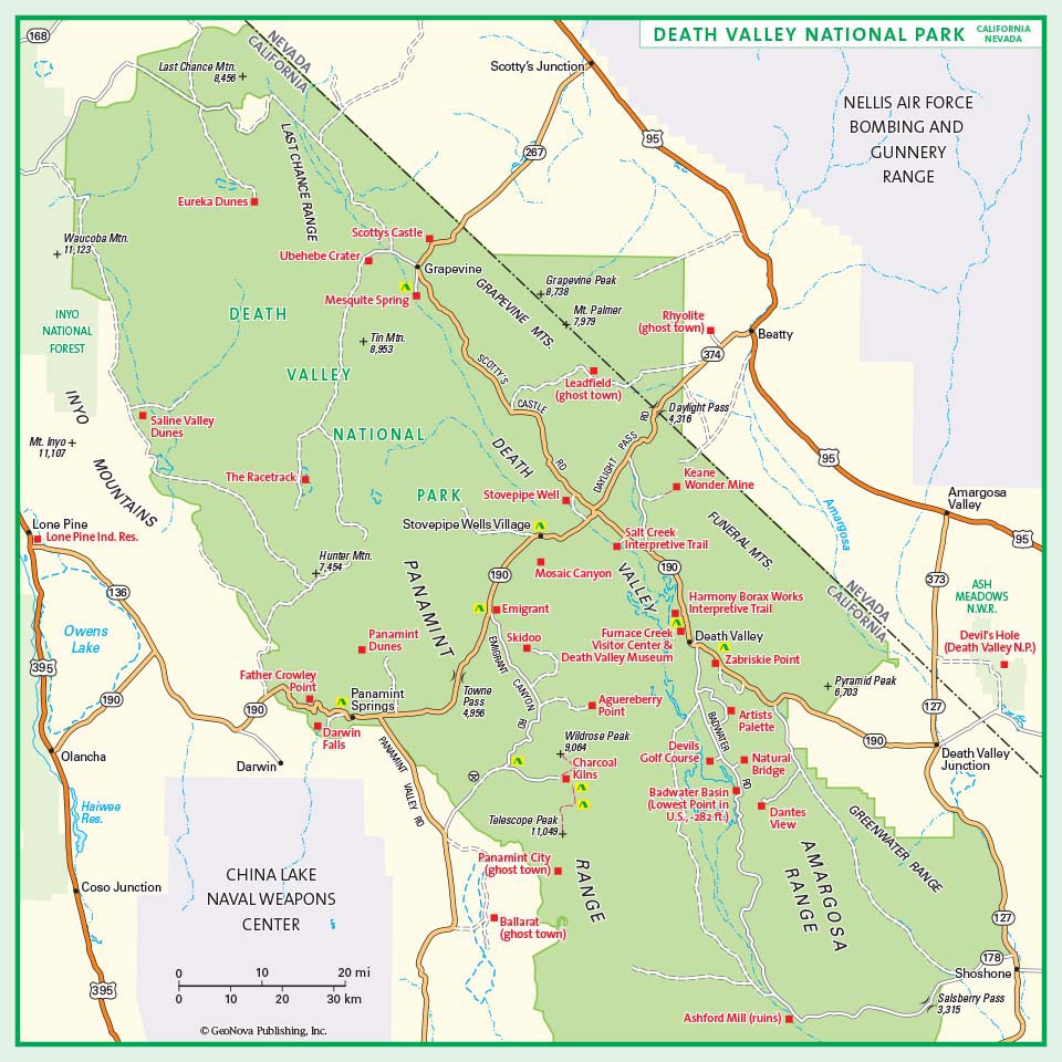 Death Valley National Park Wall Map By Geonova Mapsales