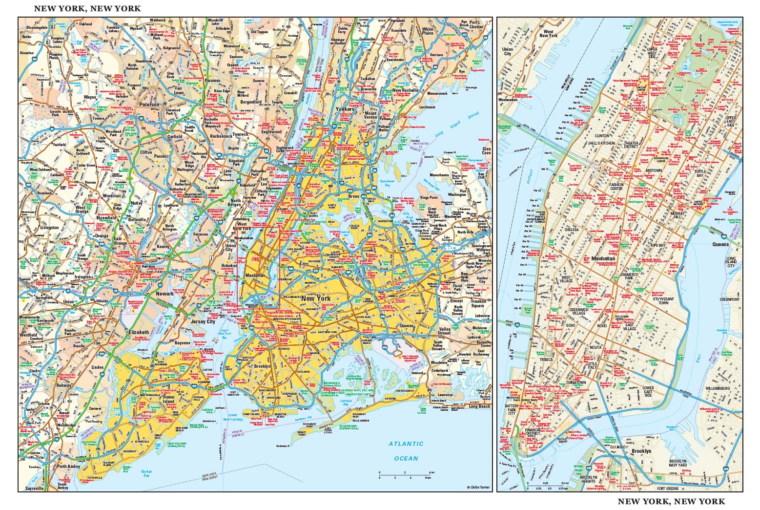 New York Wall Map by GeoNova MapSales