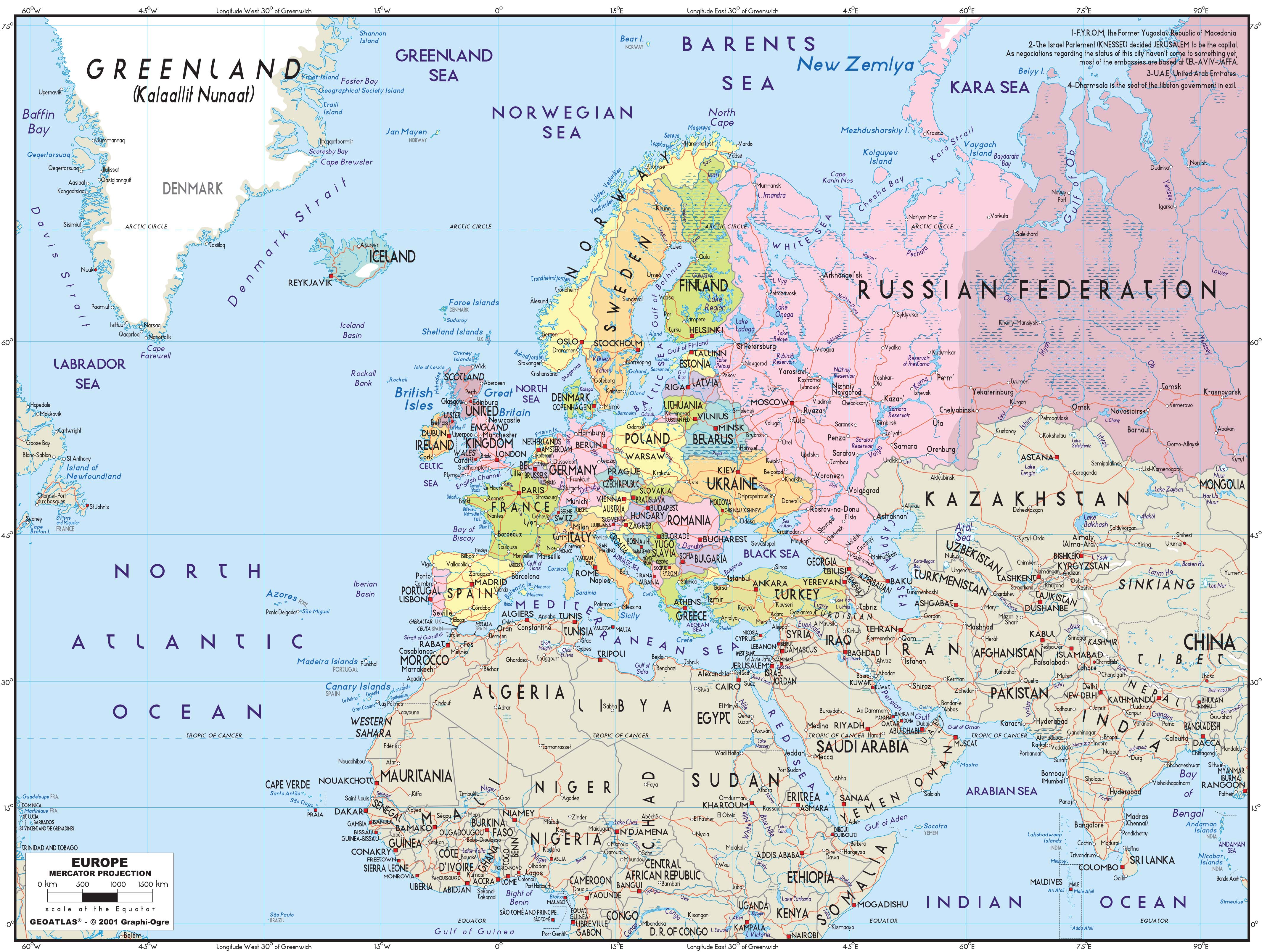 Europe Political Wall Map By Graphiogre Mapsales