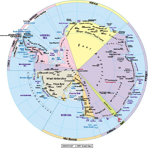 Antarctica Political Map