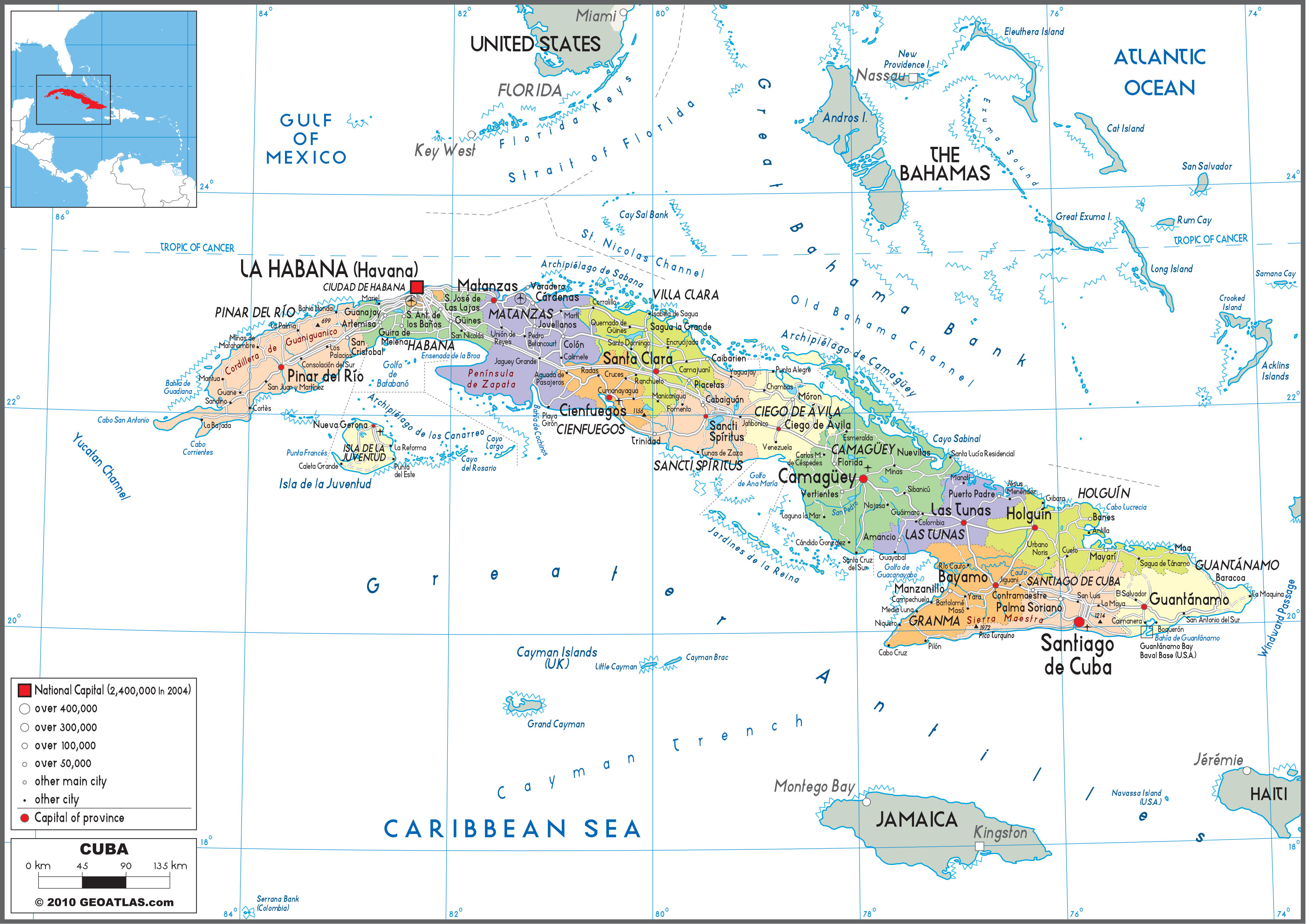 Cuba Political Wall Map by GraphiOgre MapSales