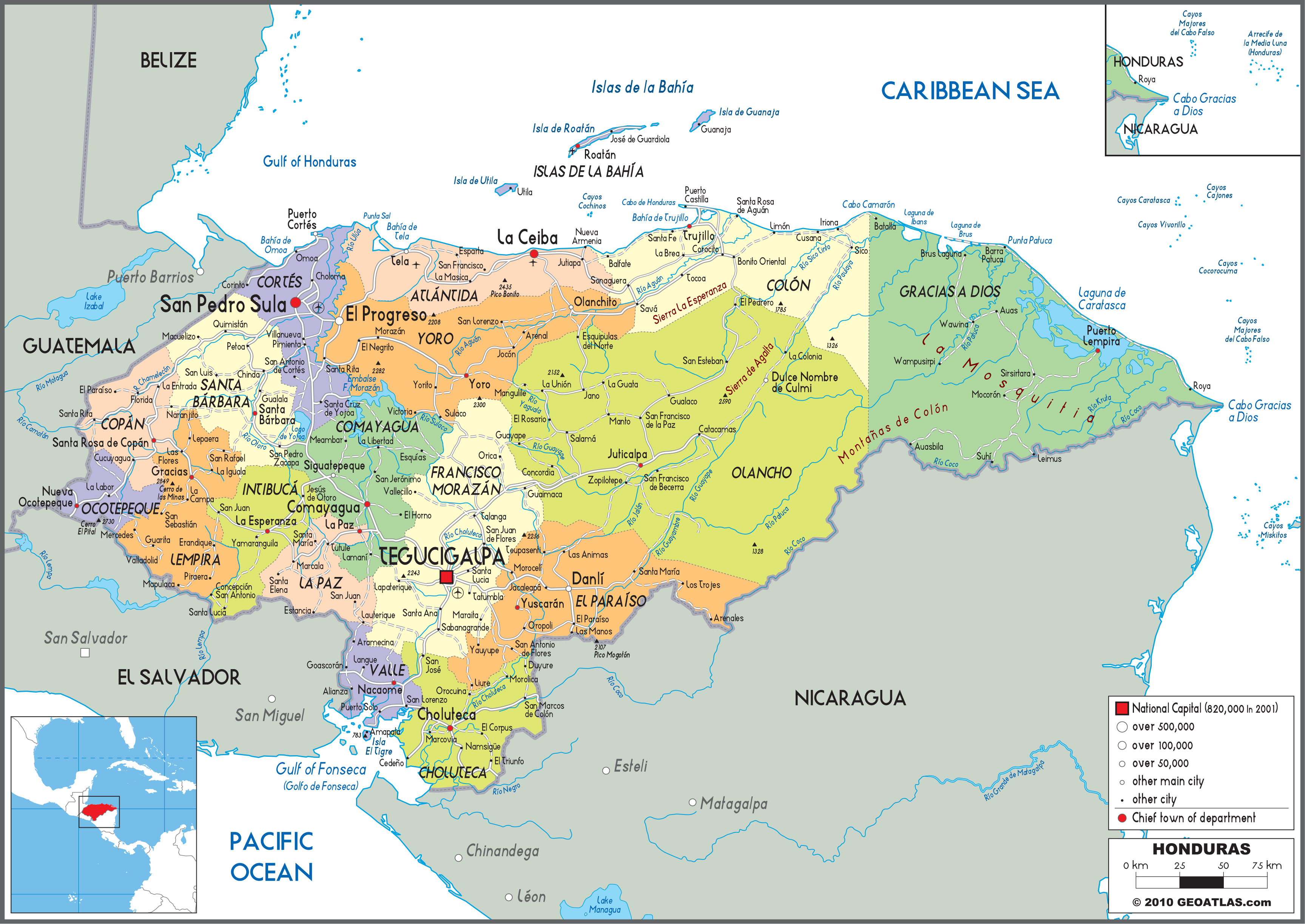 Honduras Political Map Zip Code Map Images and Photos finder
