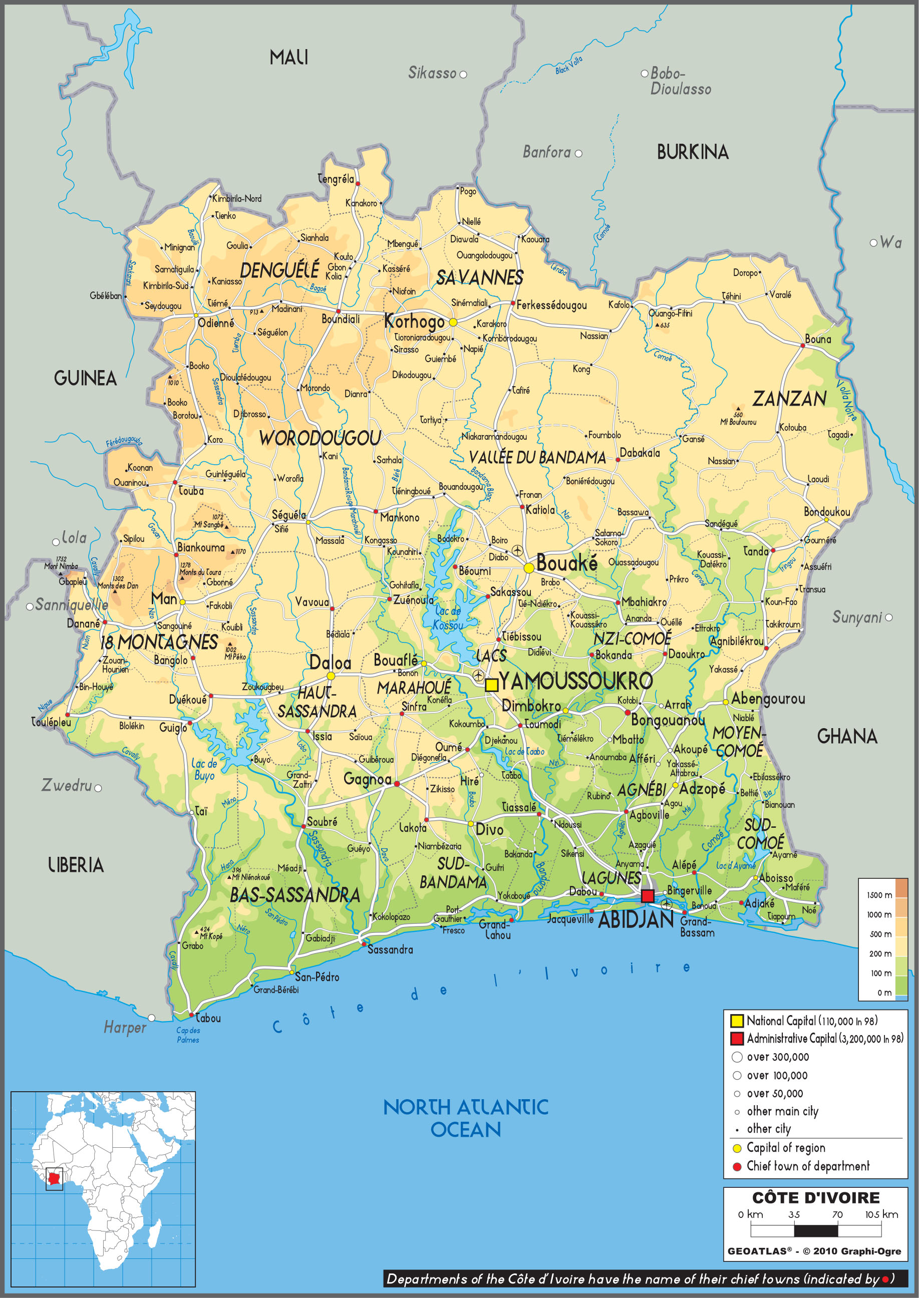 Where Is Ivory Coast Located On The Map Of Africa United States Map