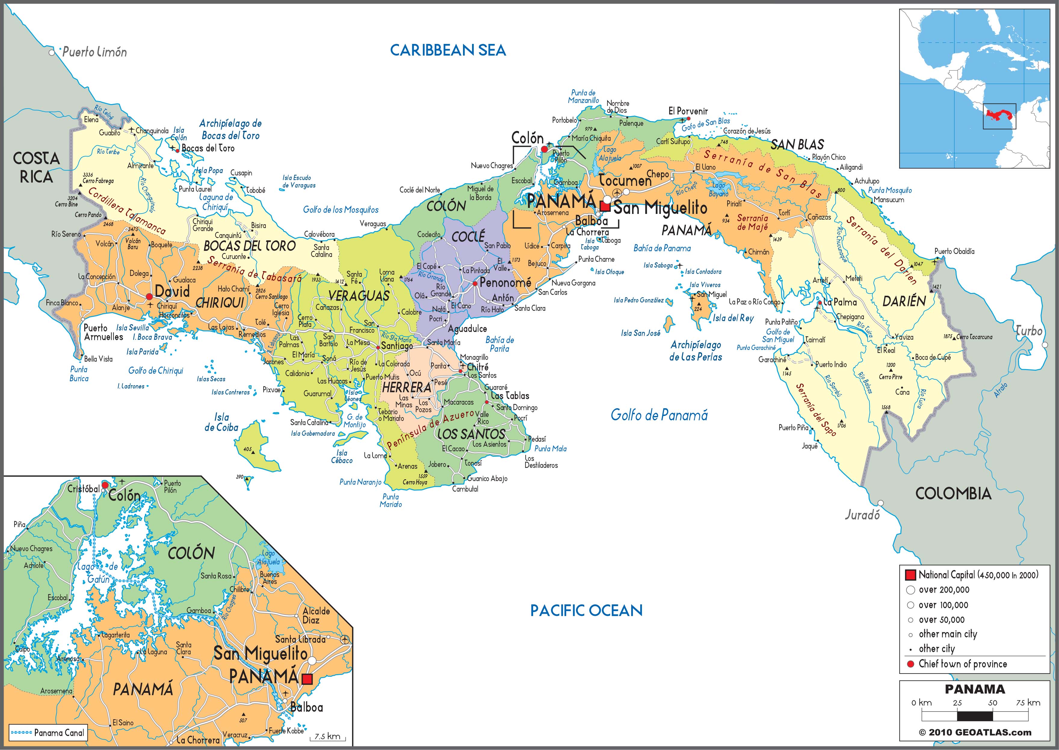 Panama Political Wall Map by GraphiOgre MapSales