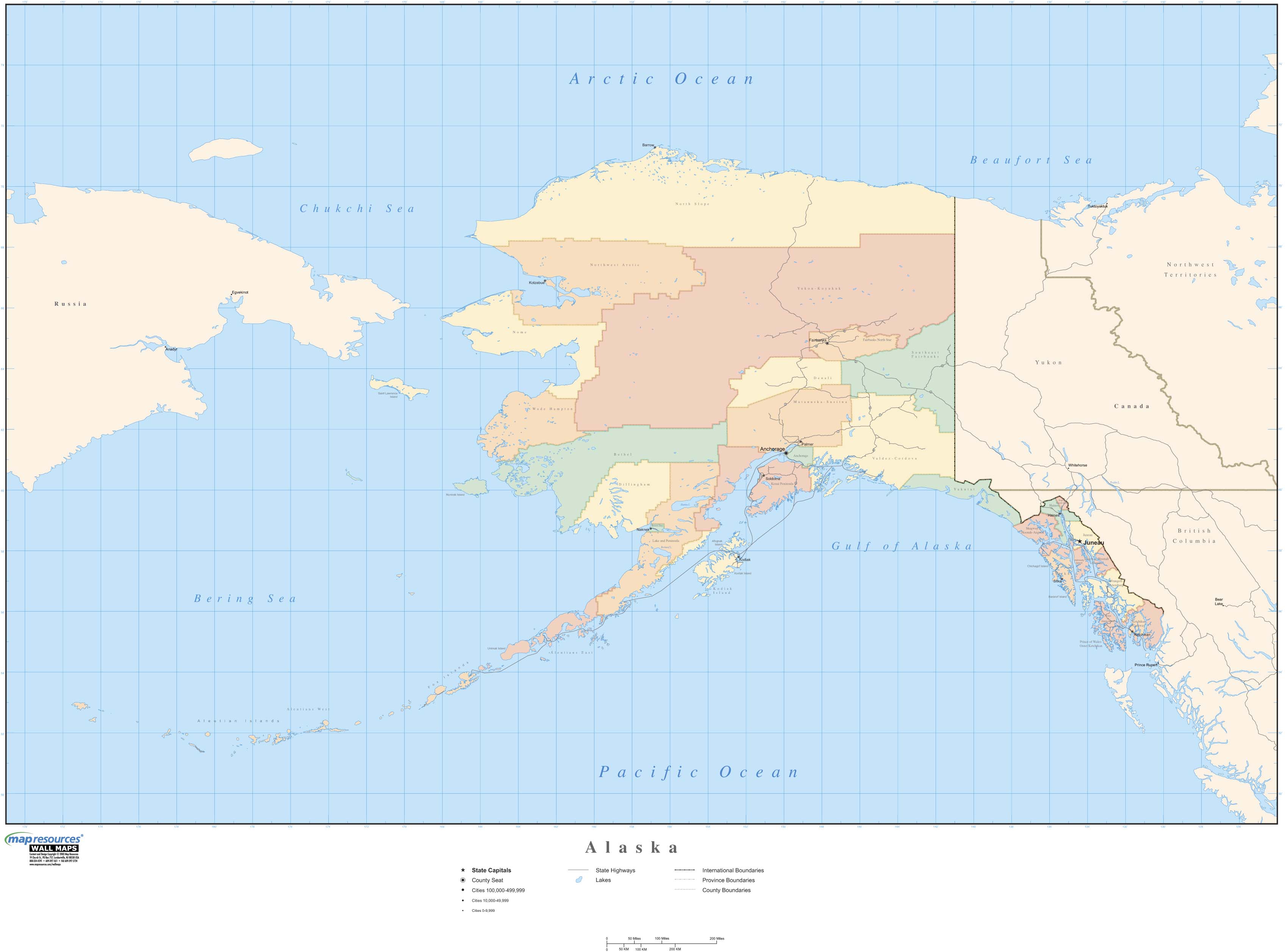 Alaska County Map