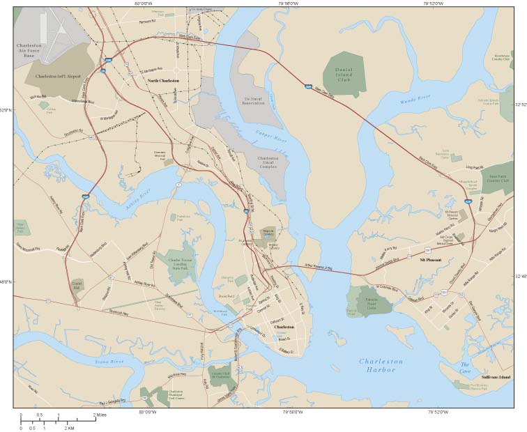 Charleston Metro Wall Map by Map Resources - MapSales