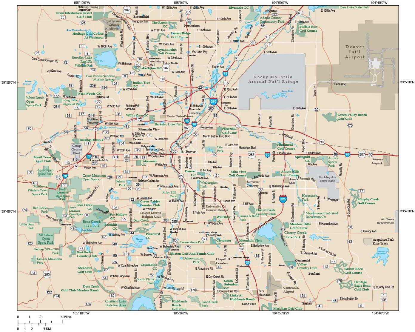 denver-metro-wall-map-by-map-resources-mapsales