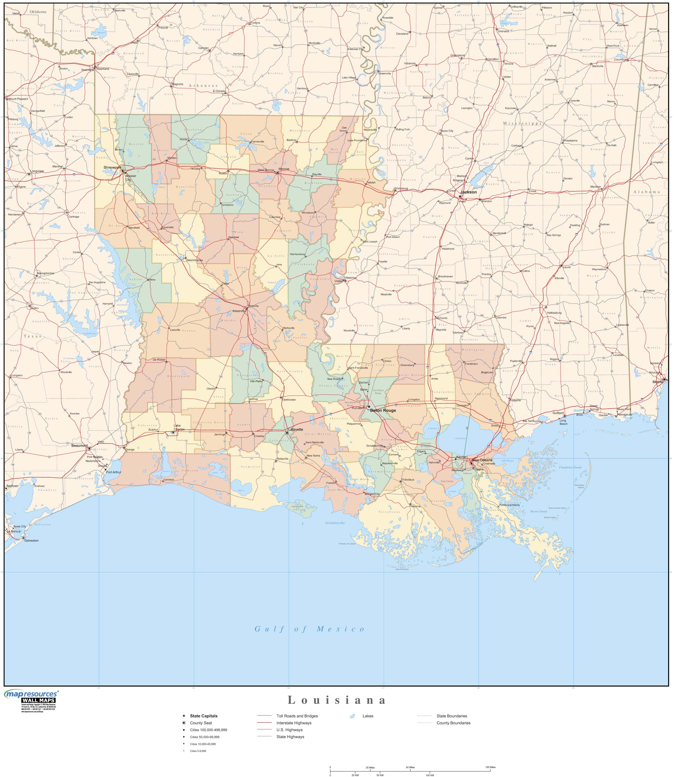 Louisiana Area Code Map United States Map