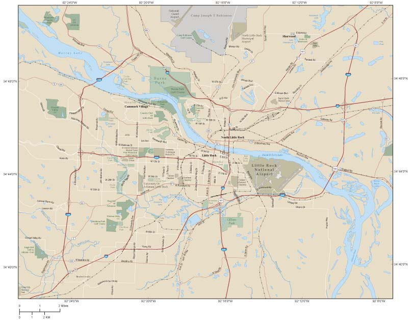 Little Rock Metro Area Wall Map by Map Resources MapSales