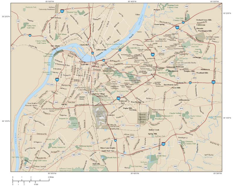 Louisville Metro Wall Map by Map Resources MapSales