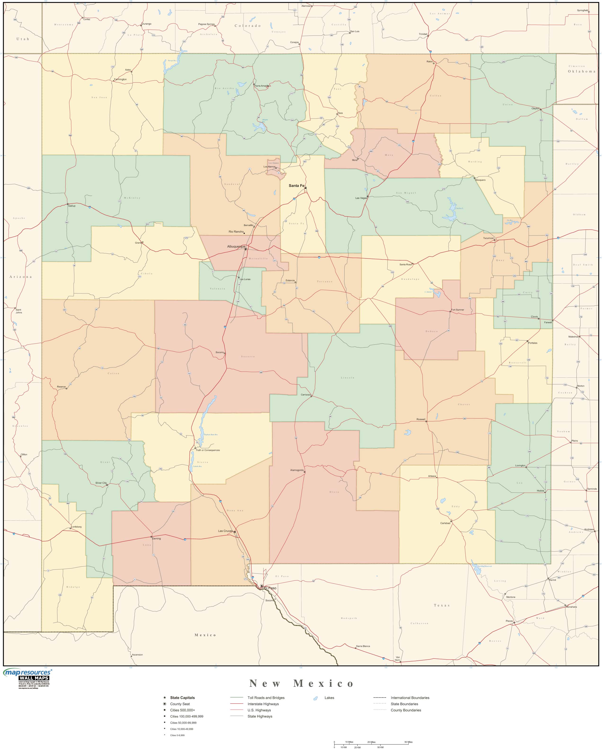 New Mexico County Map