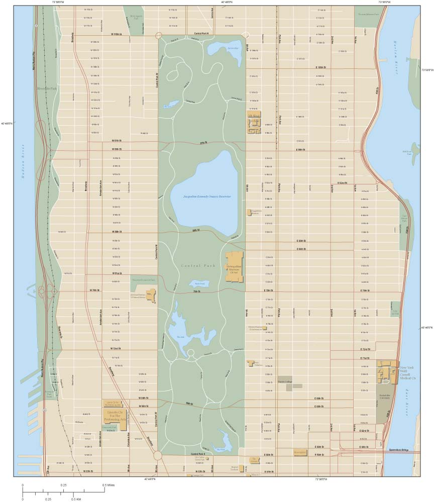 New York City Central Park Wall Map by Map Resources MapSales