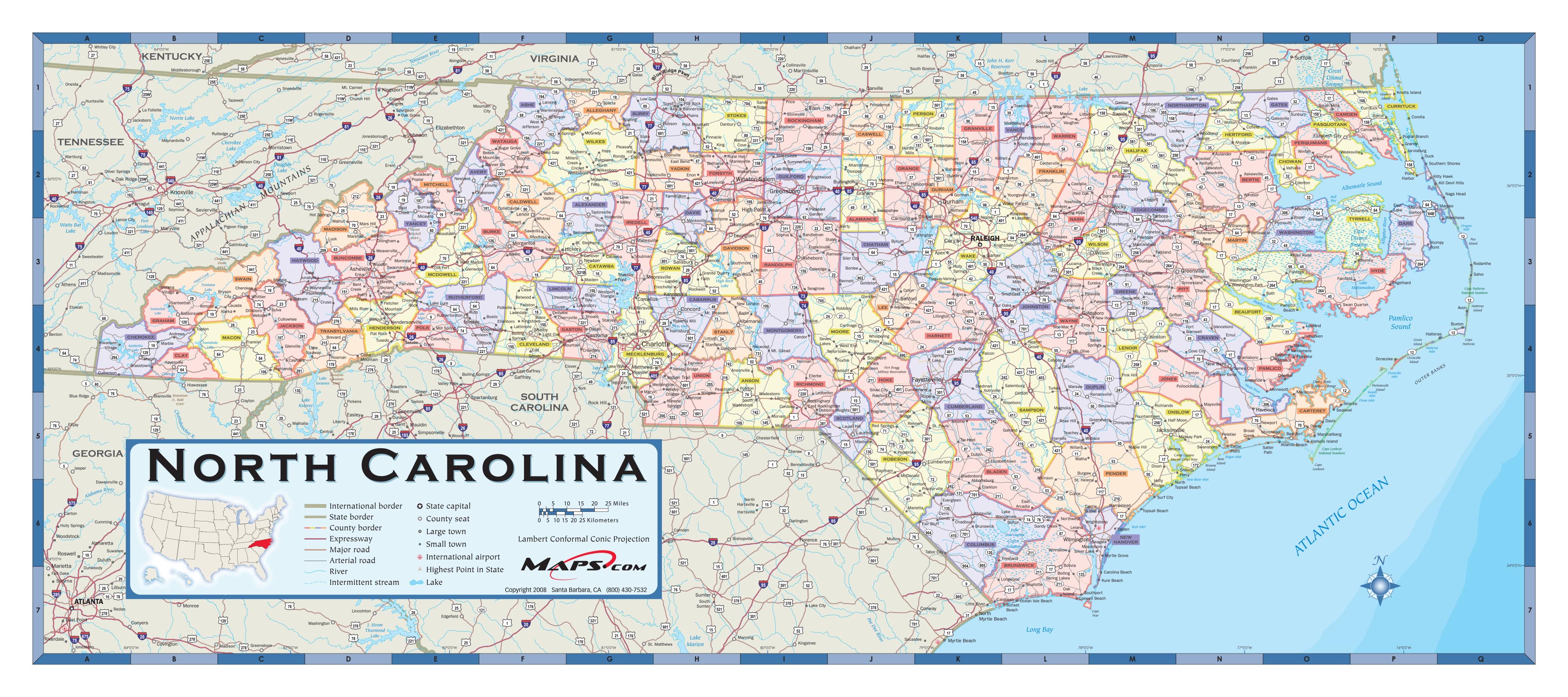 Map Of North Carolina Counties Free Printable Maps Im - vrogue.co