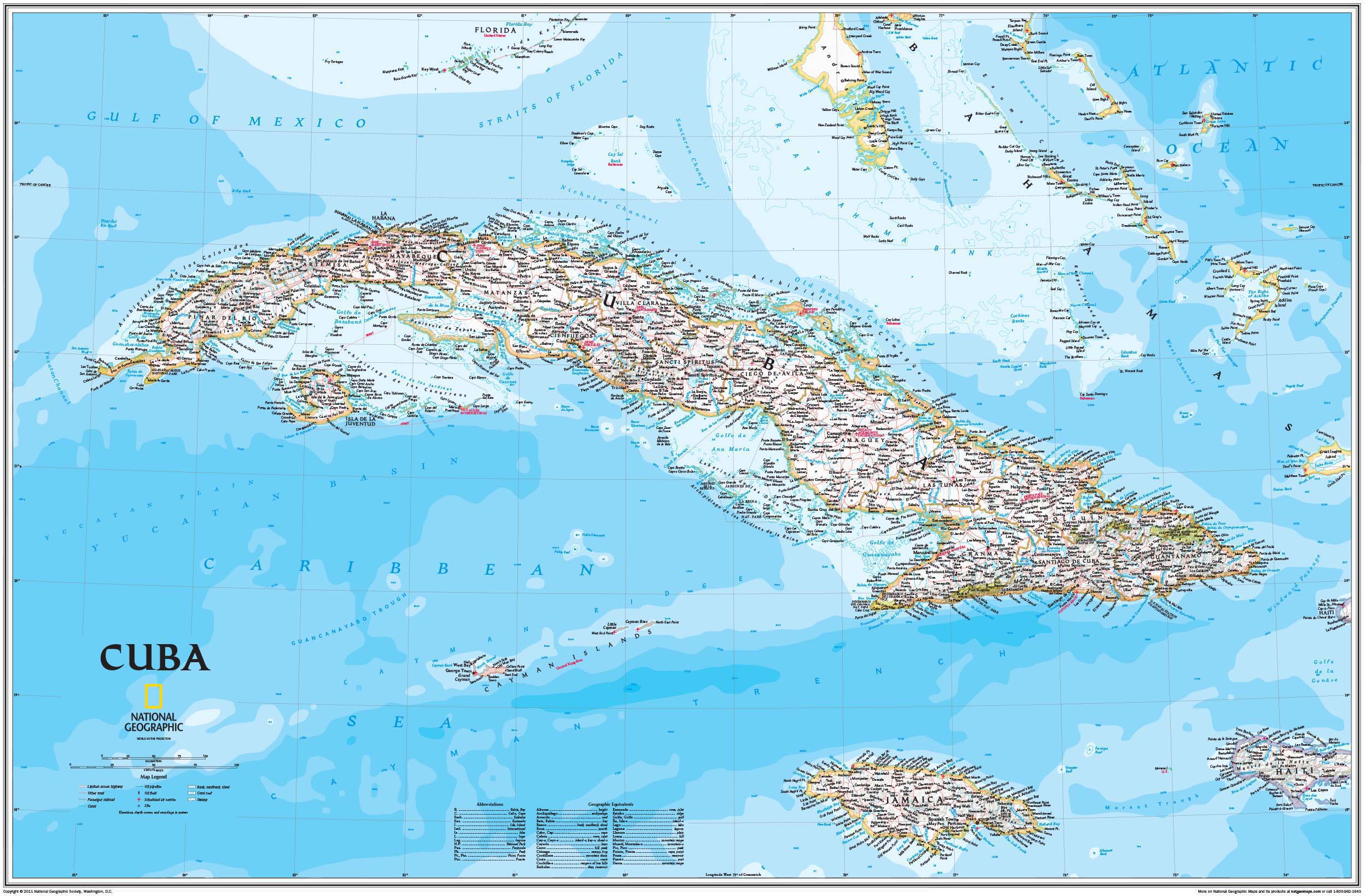 Cuba Wall Map by National Geographic MapSales