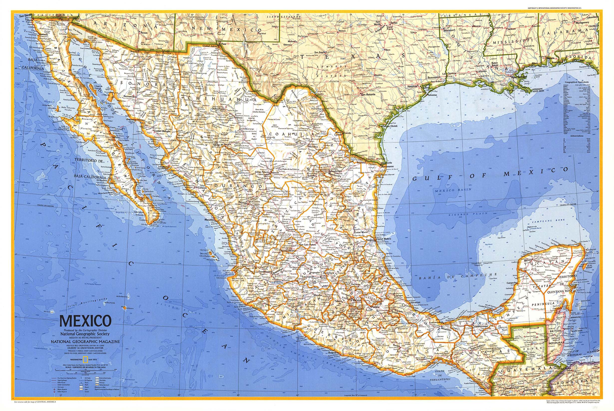 Map Of Canada National Geographic Maps Mexico Classic Wall