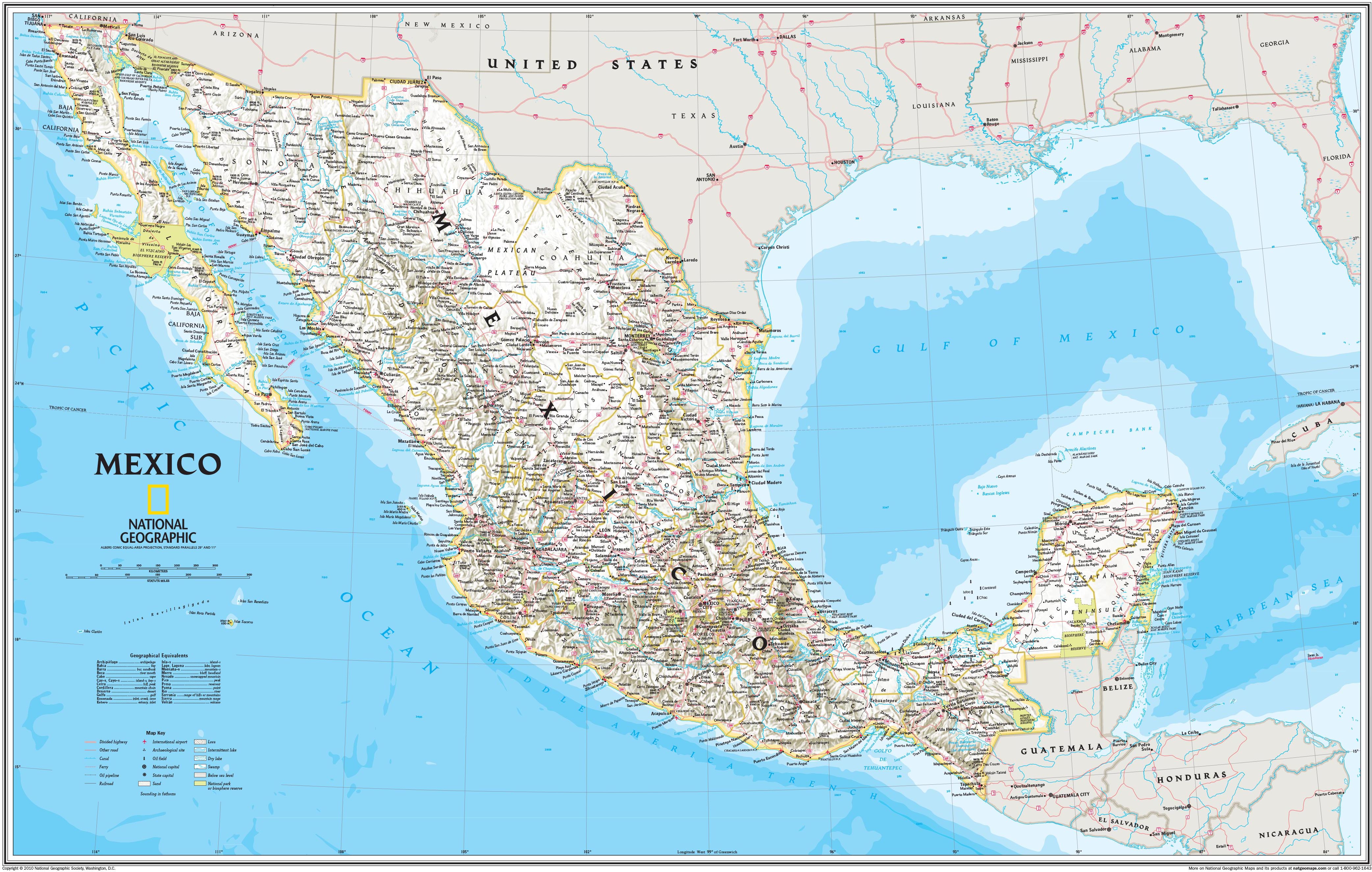 Mexico Political Wall Map By National Geographic Mapsales The Best