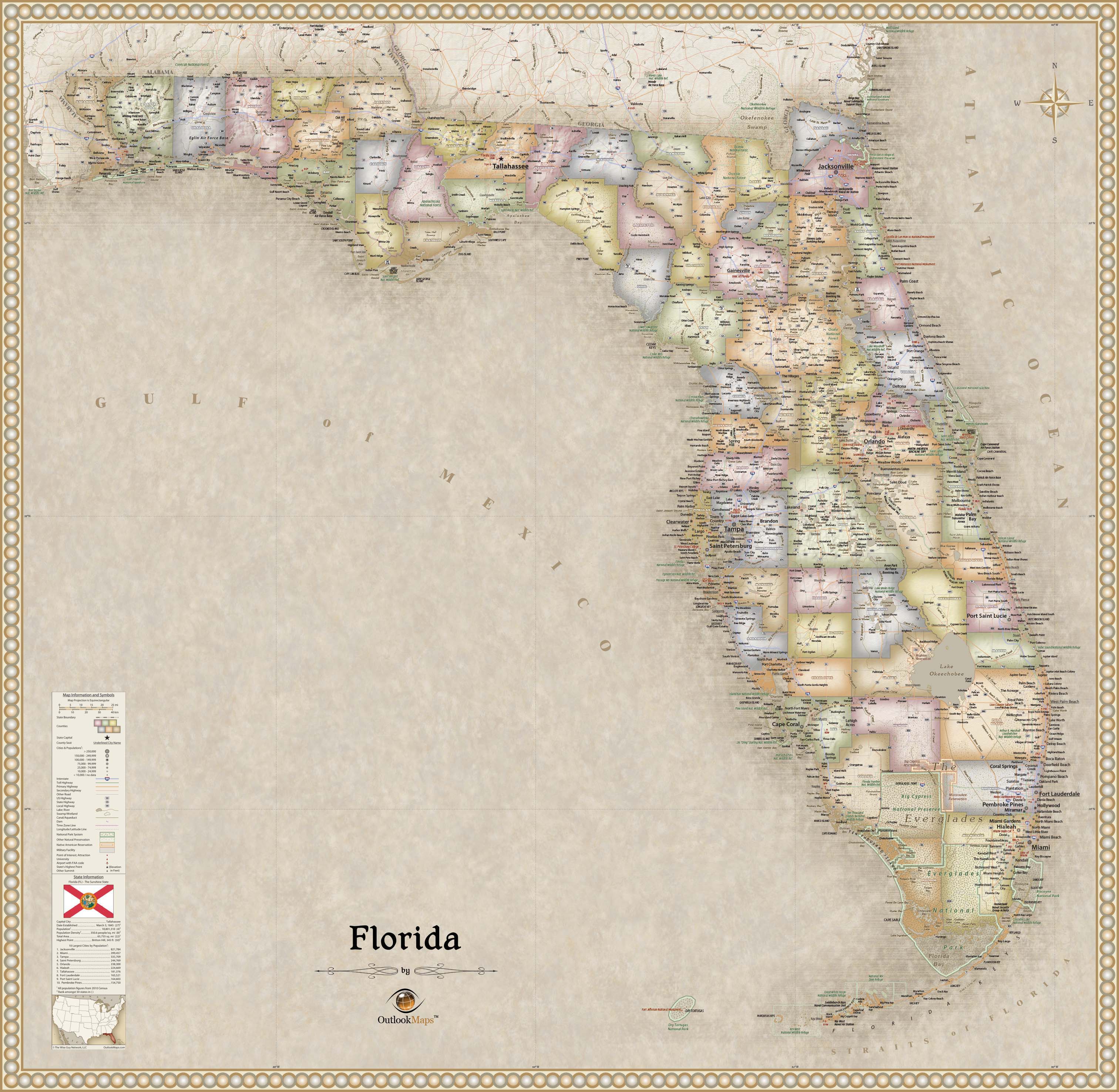 Old Florida Maps - FL Antique 