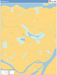 Burnaby Wall Map Basic Style 2024