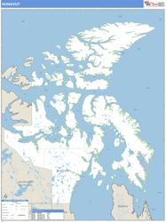 Nunavut Wall Map Basic Style 2025