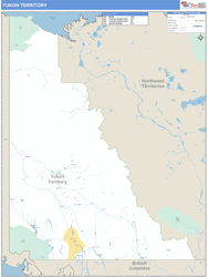 Yukon Territory Wall Map Basic Style 2025