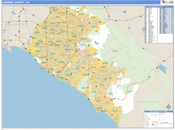 Orange, Ca Wall Map